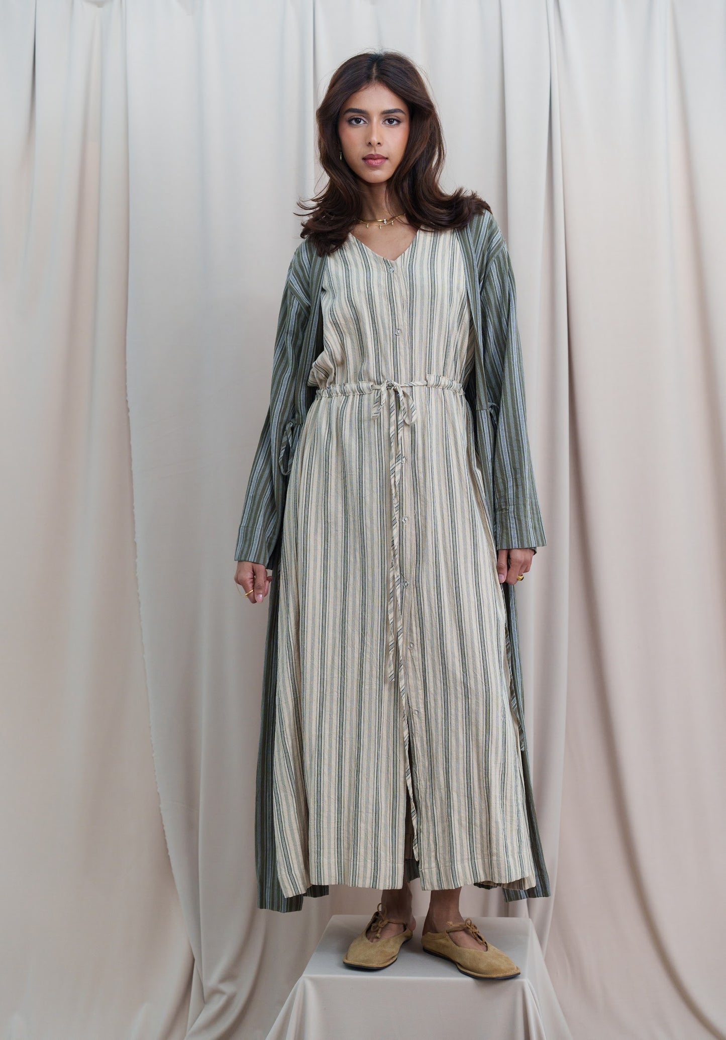 Striped Kaftan Set