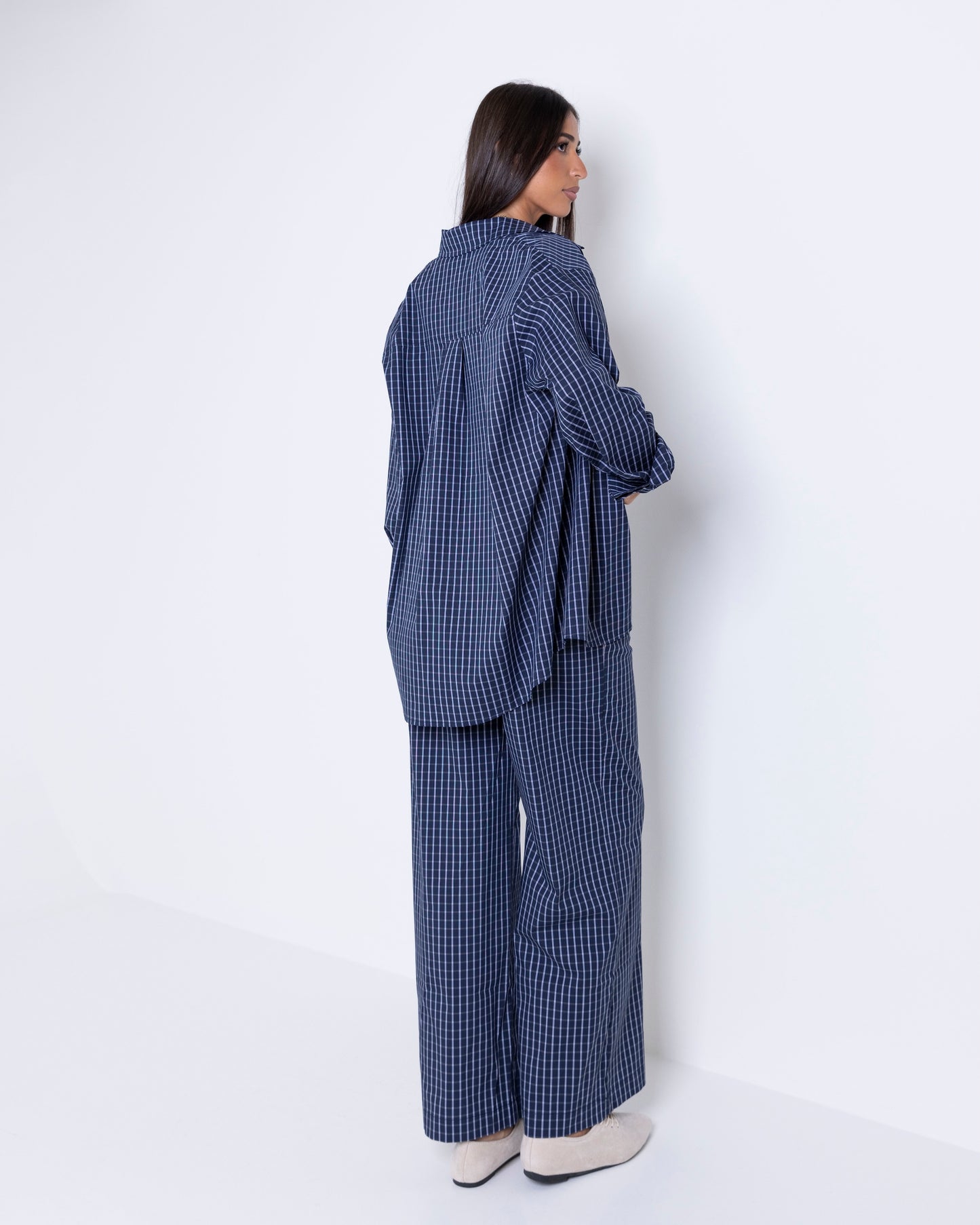 Navy Checkered Set
