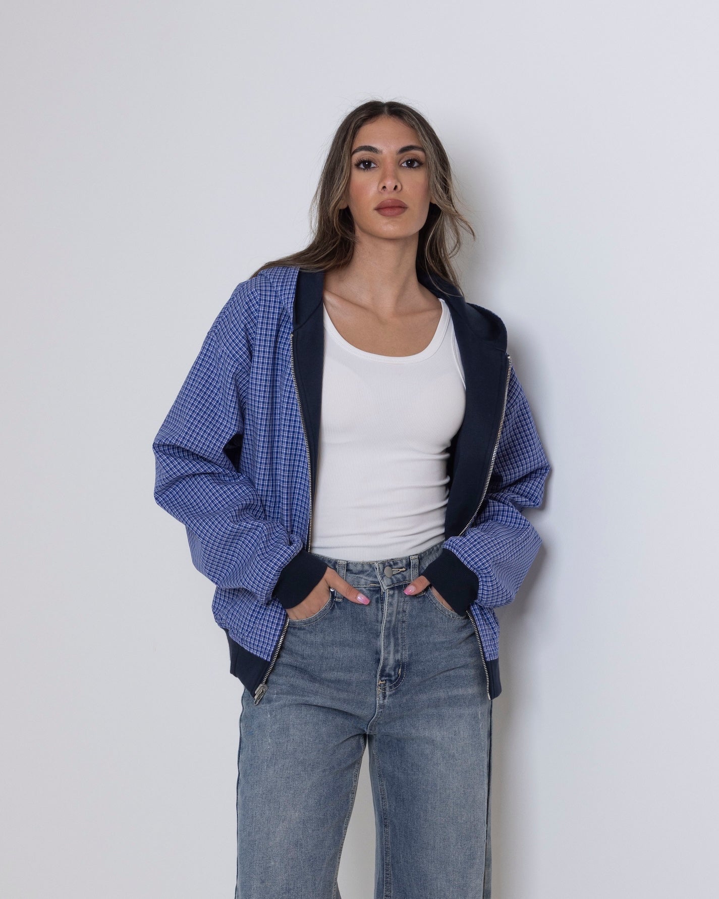 Reversible Navy Hooded Jacket