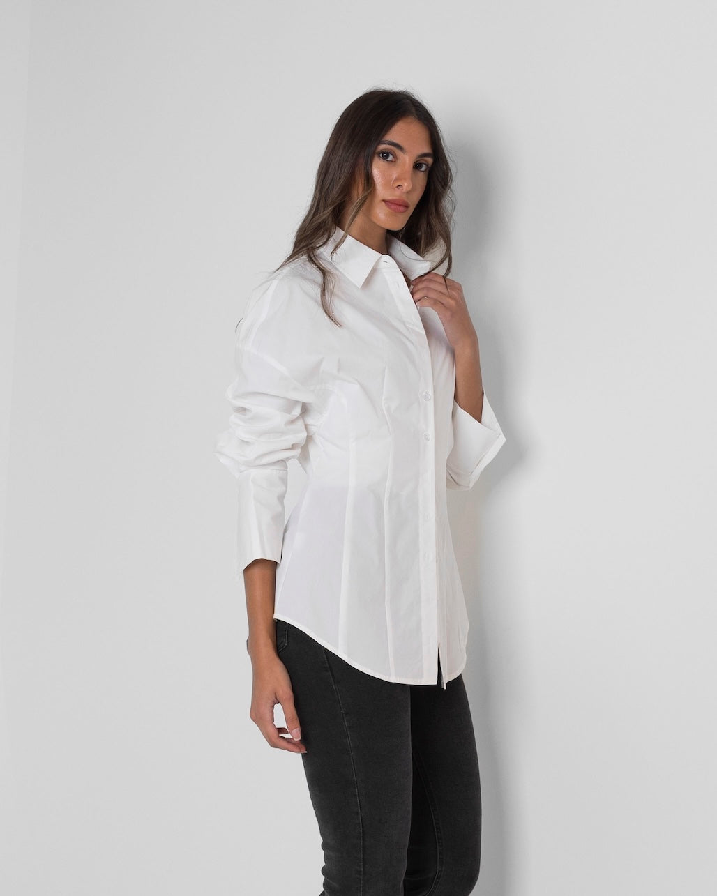 Waisted White Shirt
