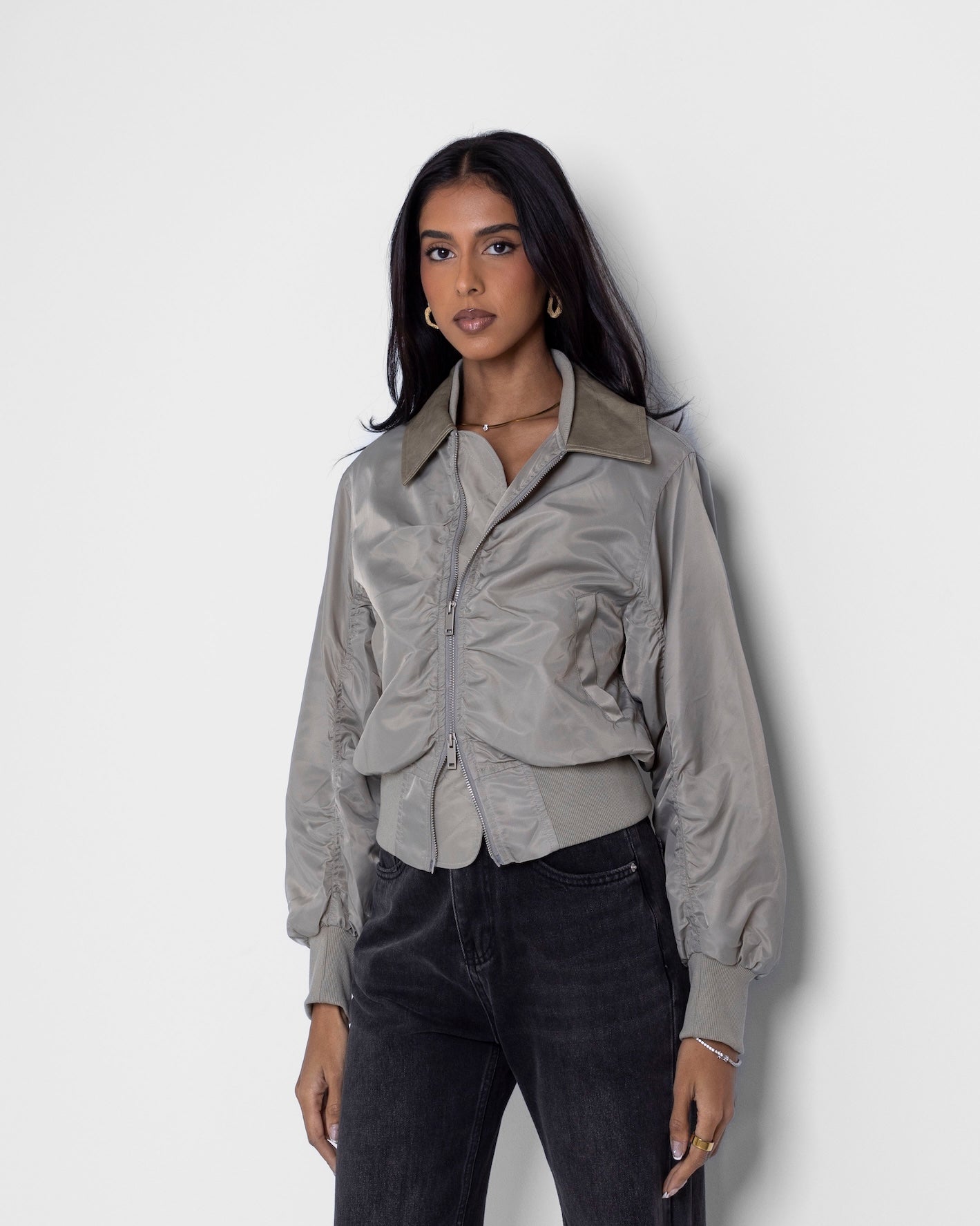 Olive Bomber Jacket