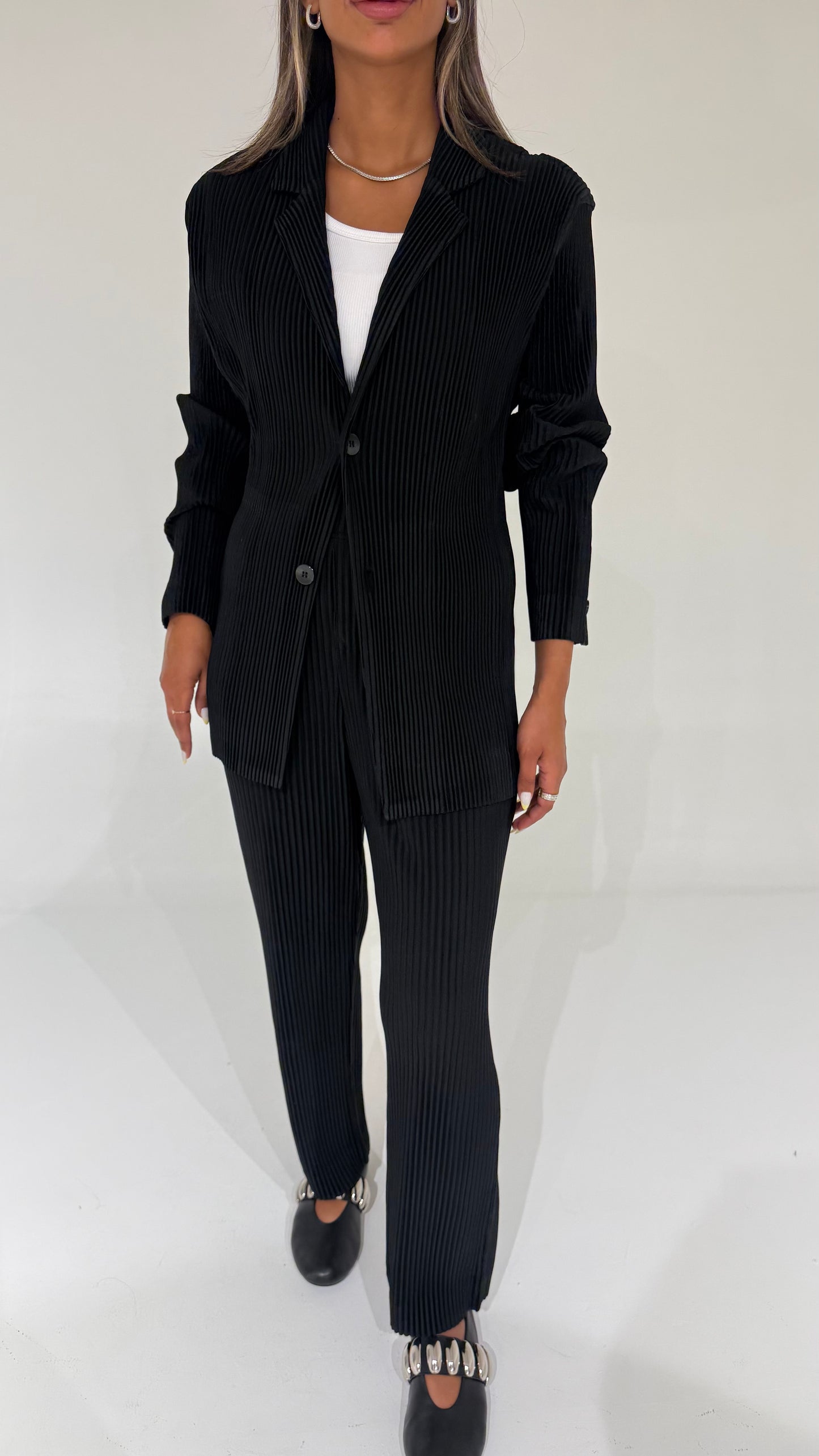 Black Pleated Pants