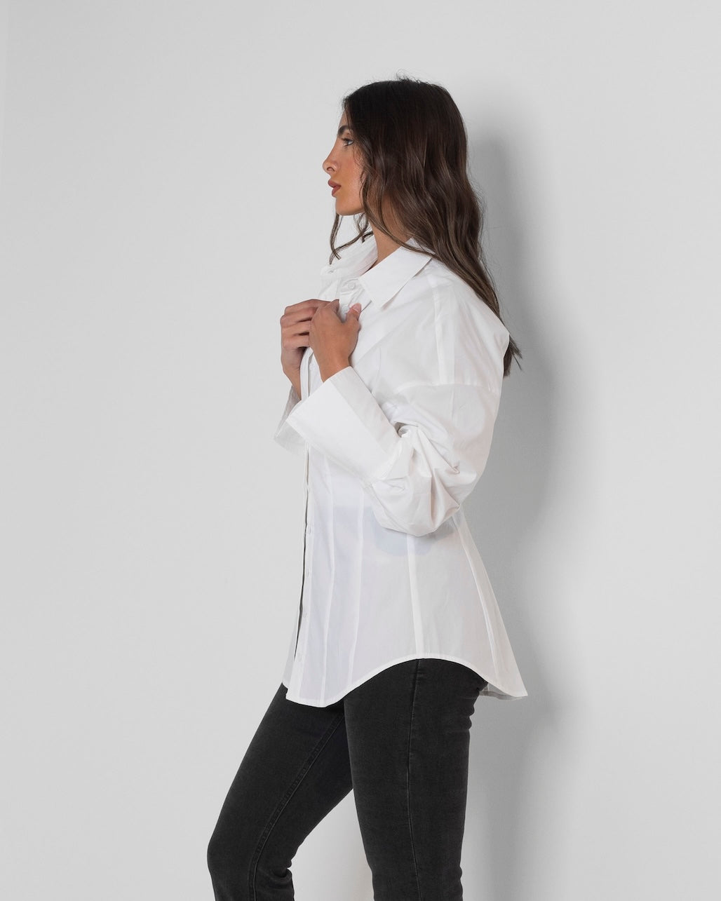 Waisted White Shirt