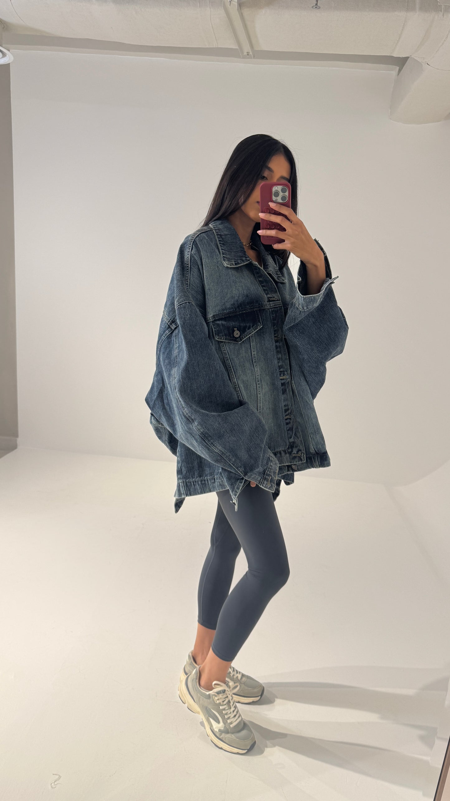 Oversized Reversed Denim Jacket