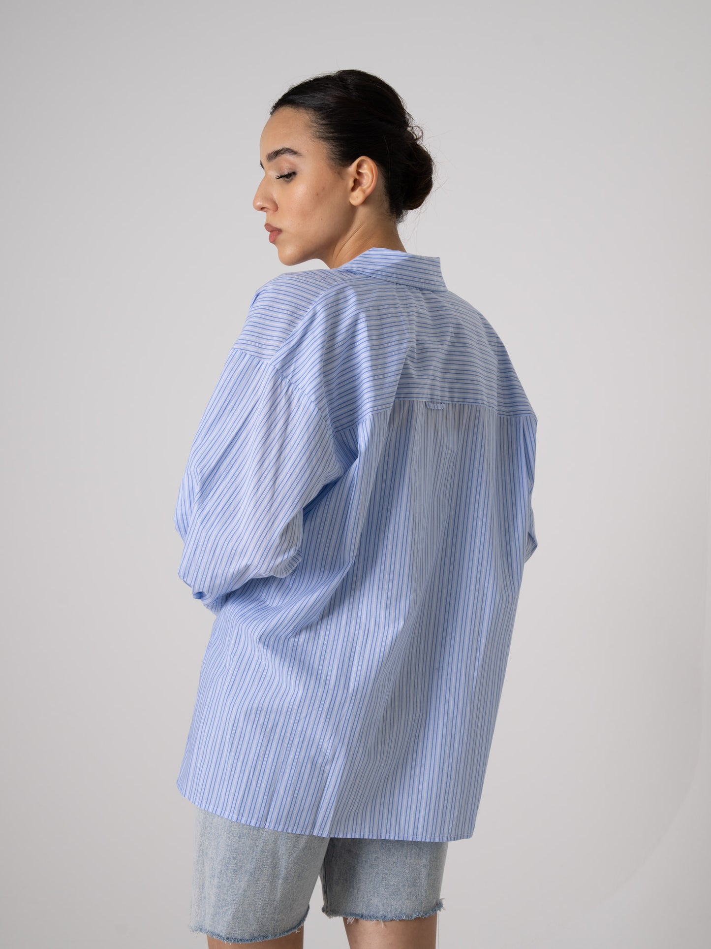 Blue Pinstriped Poplin Shirt
