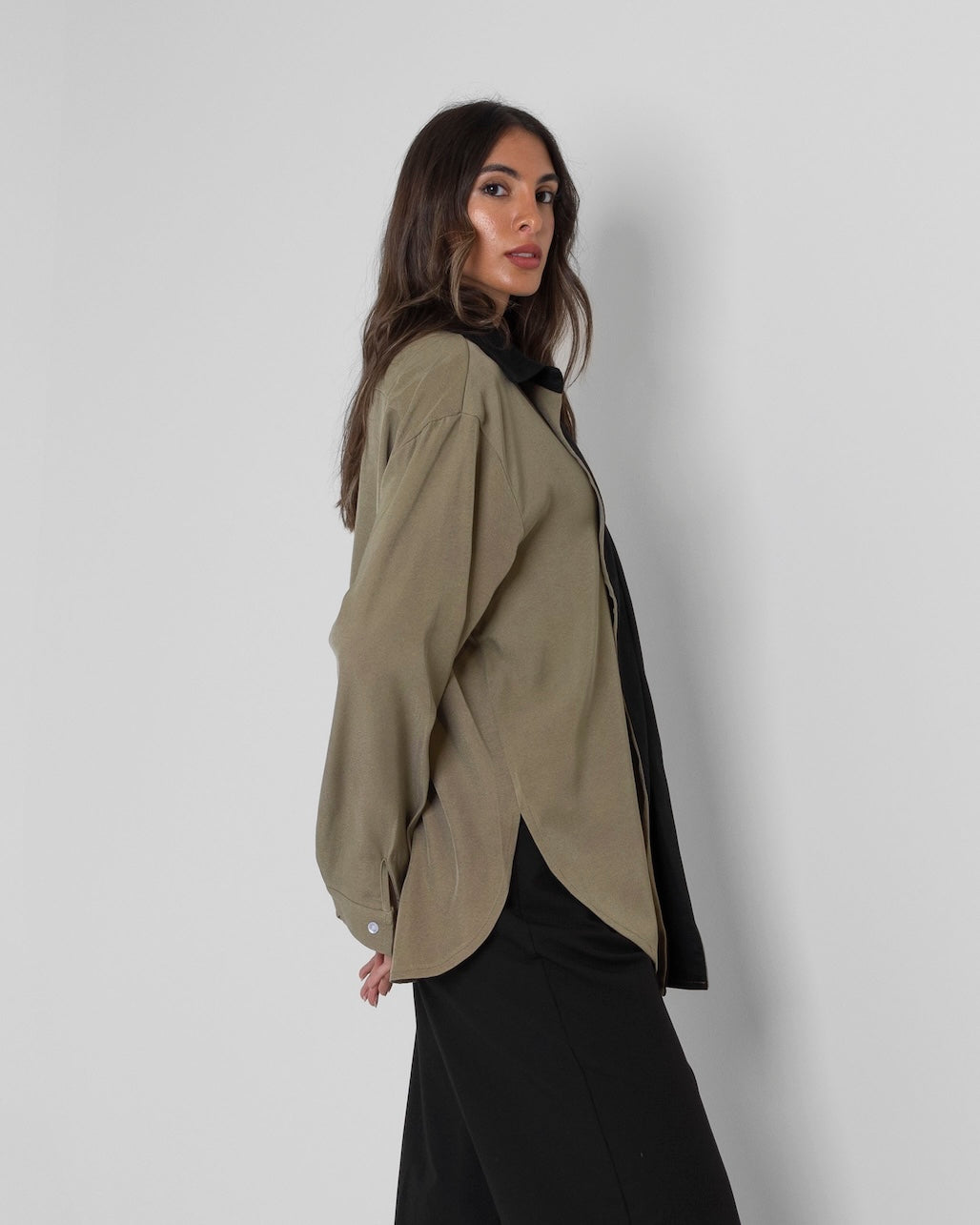 Khaki & Black Top