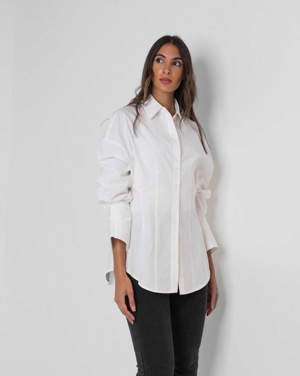 Waisted White Shirt