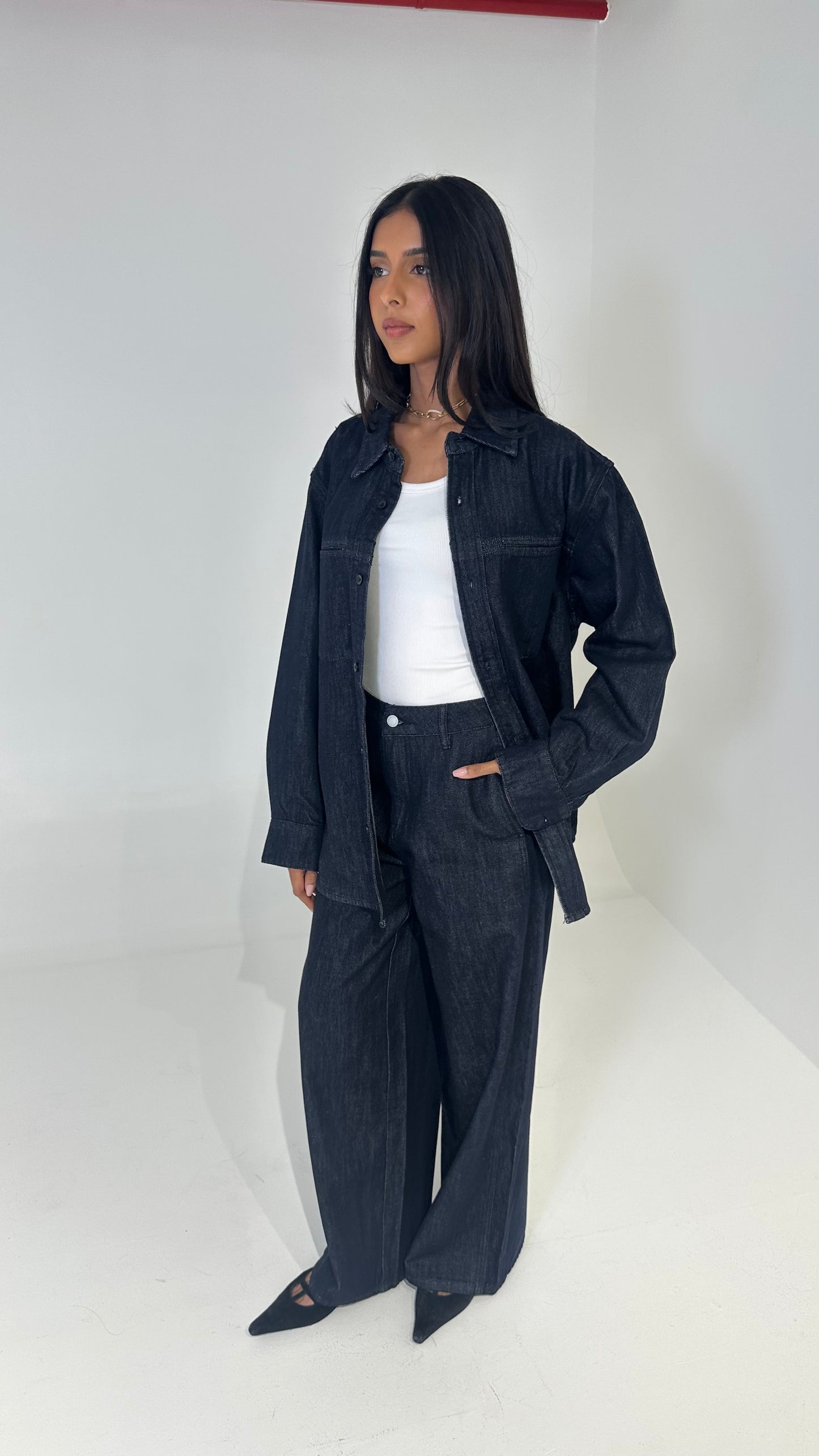 Dark Blue Denim Set