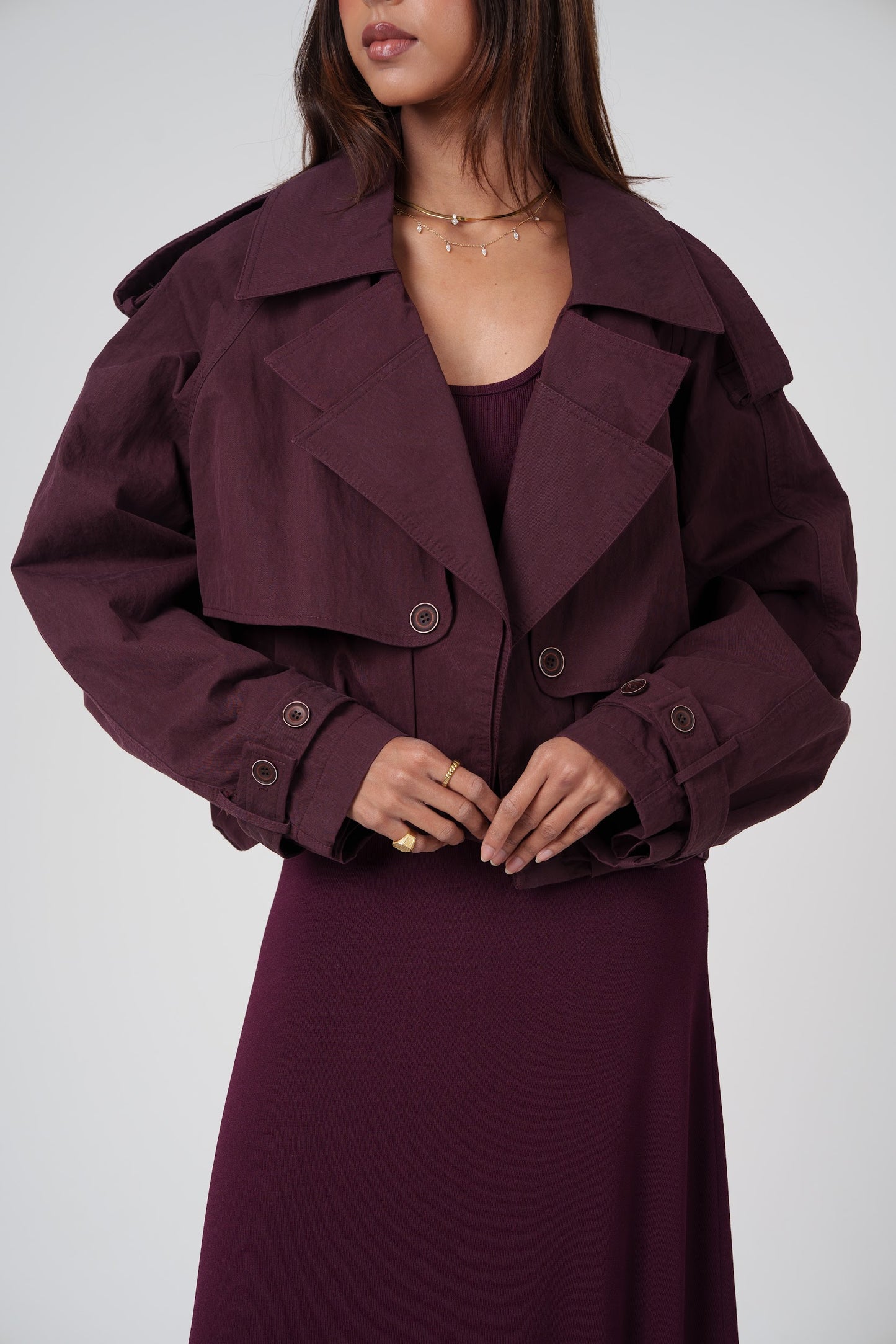 Short Trench in Wine