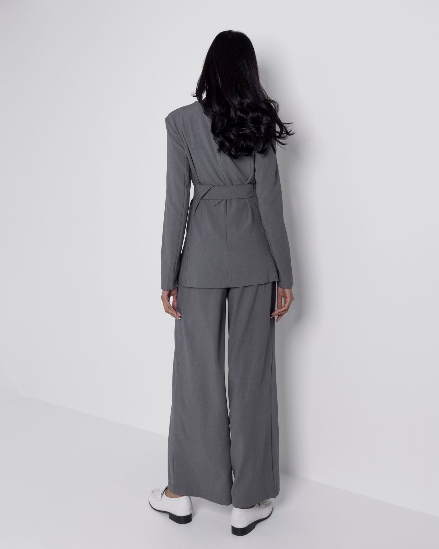 Suit-like Grey Top with Pants (Set)