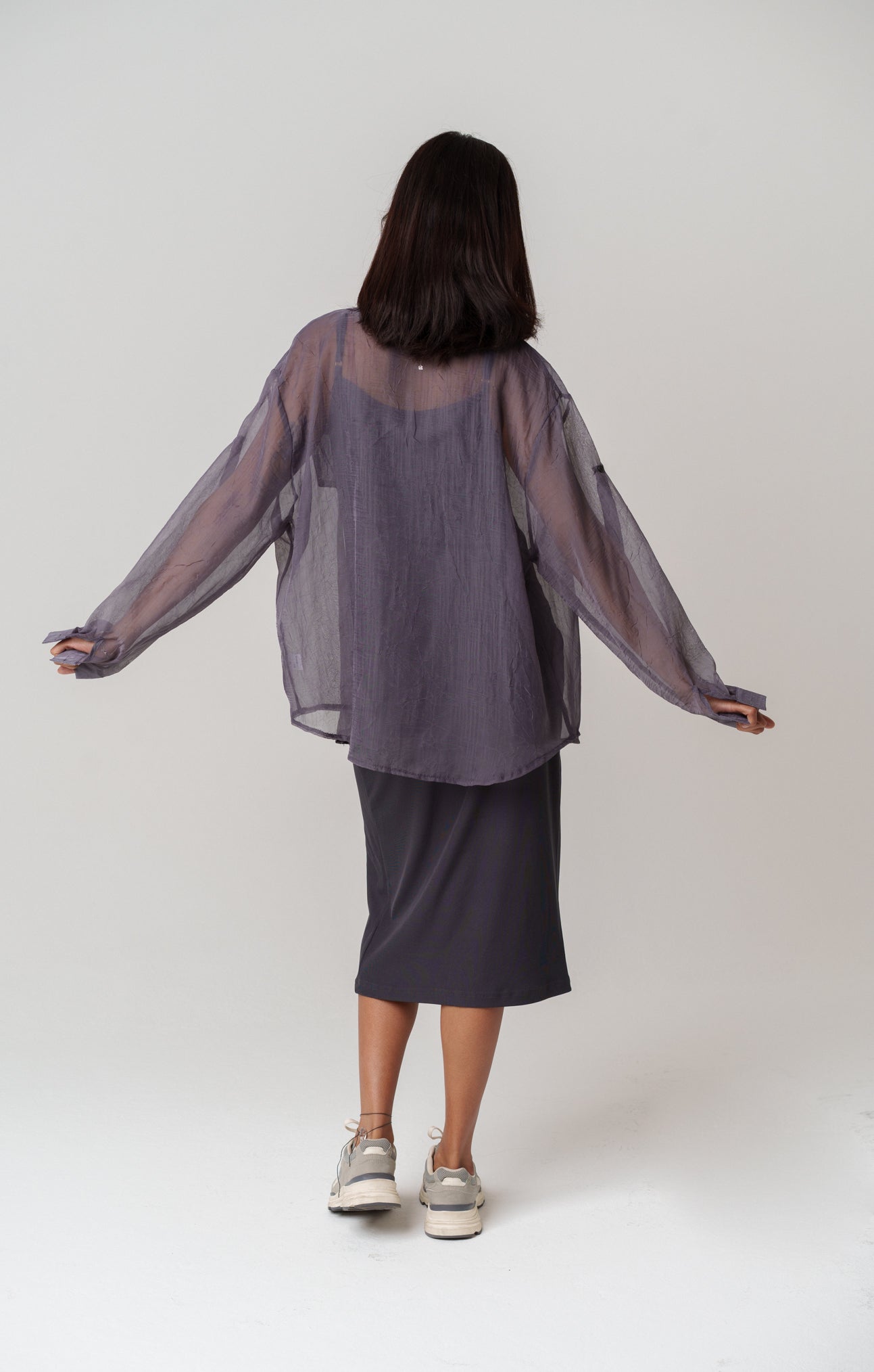 Dress & Sheer Shirt Set
