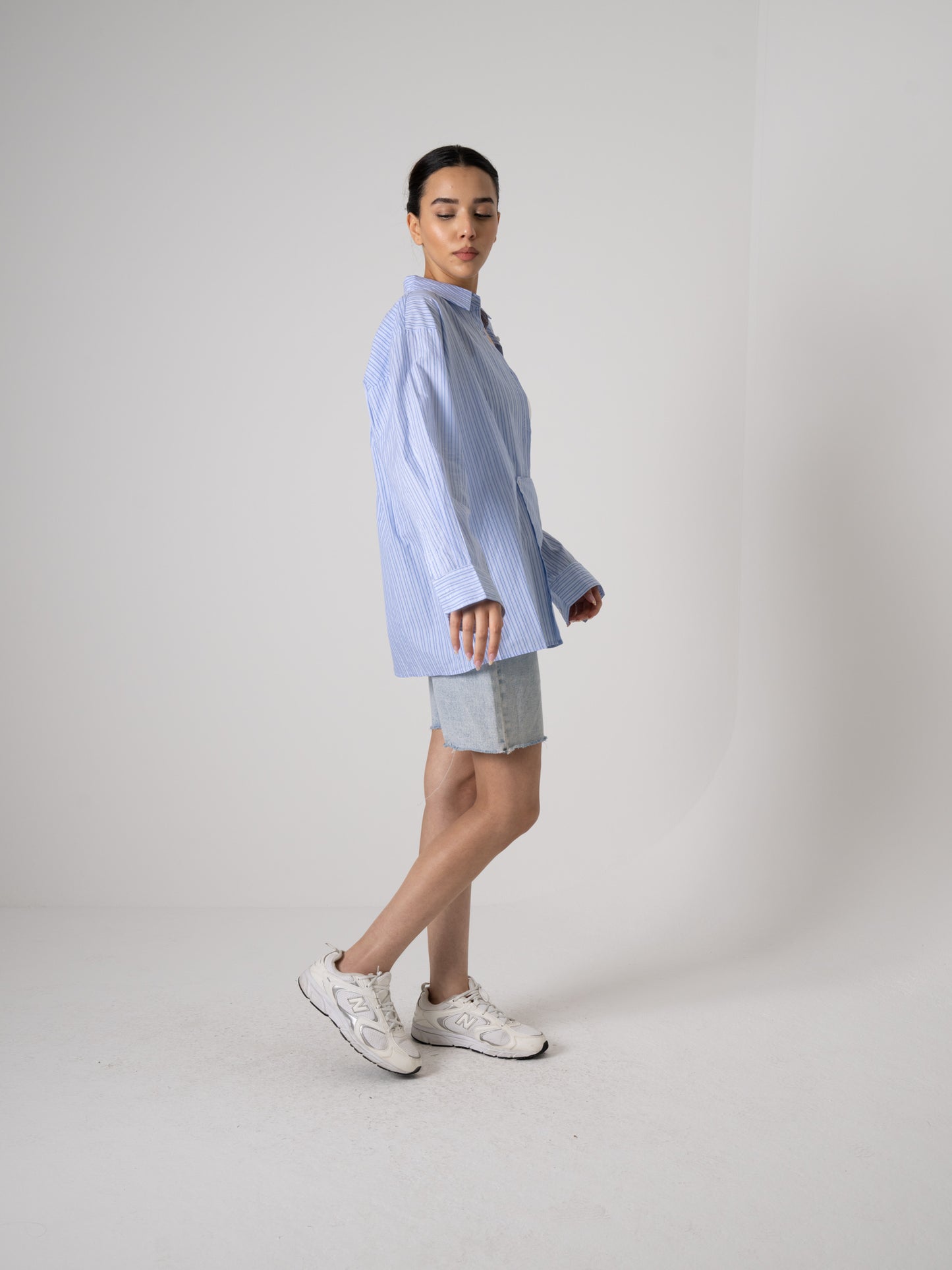Blue Pinstriped Poplin Shirt