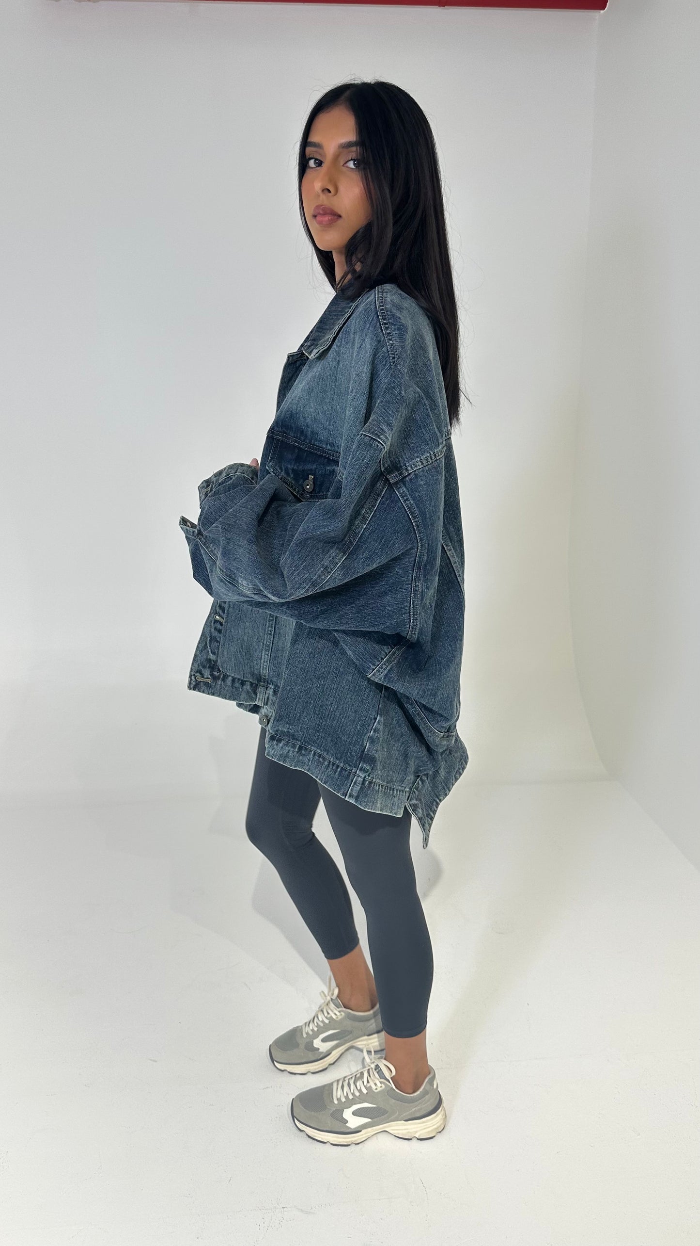 Oversized Reversed Denim Jacket