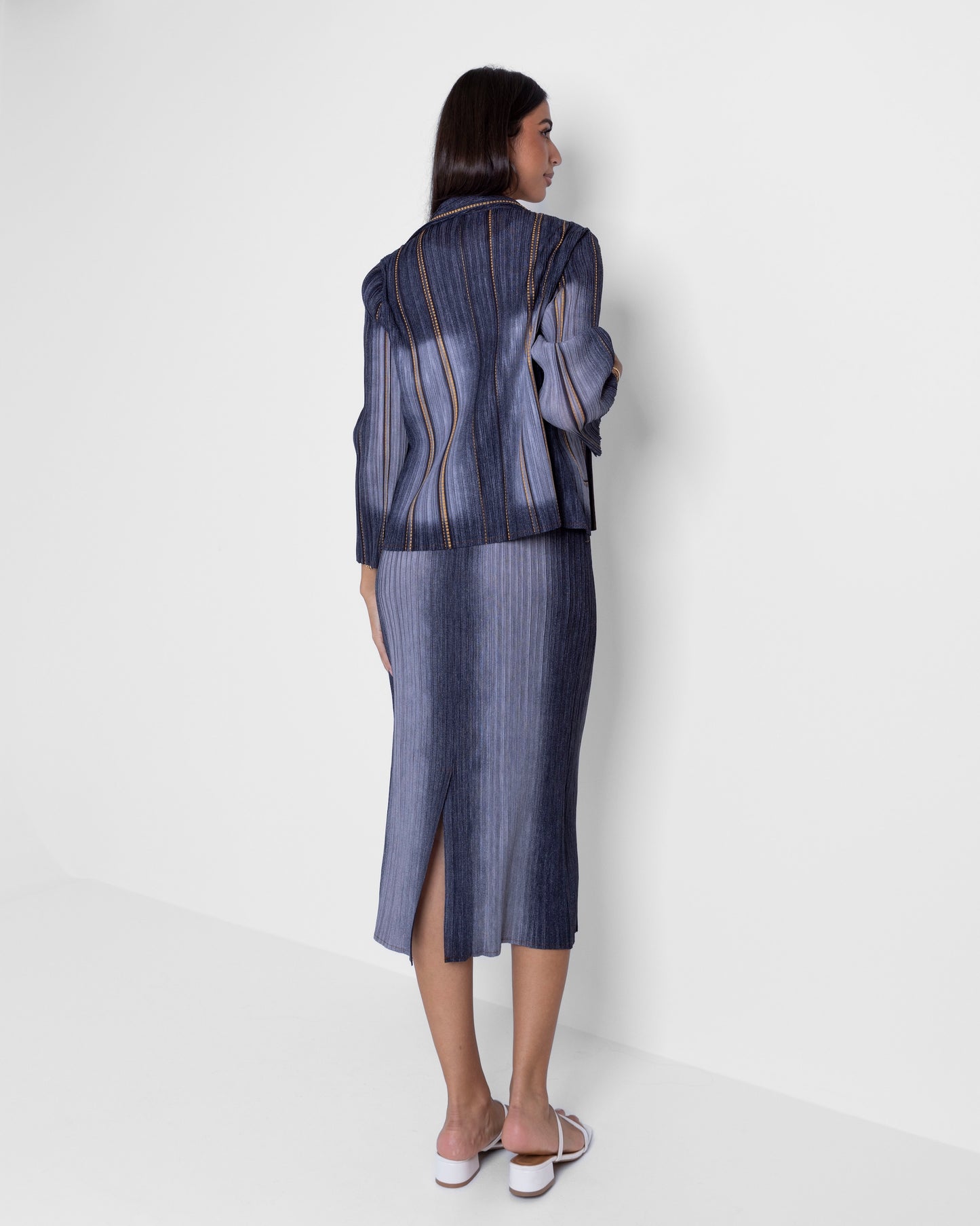 Pleated Denim Effect Set