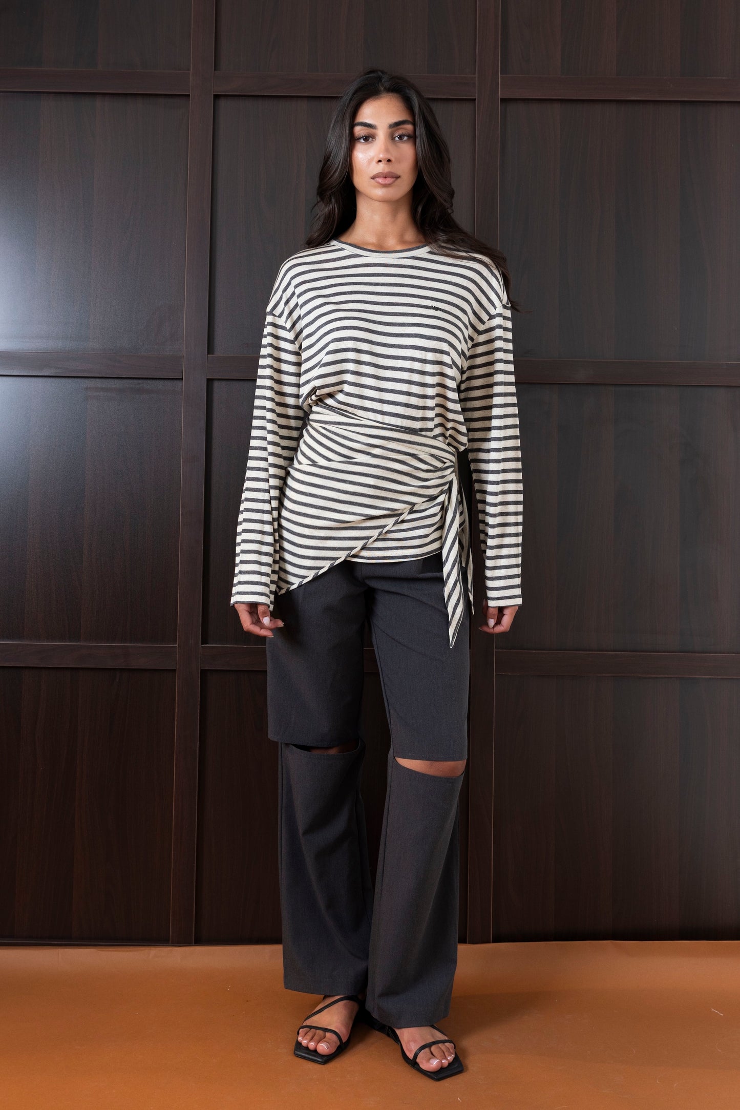 Striped Top with Wrap