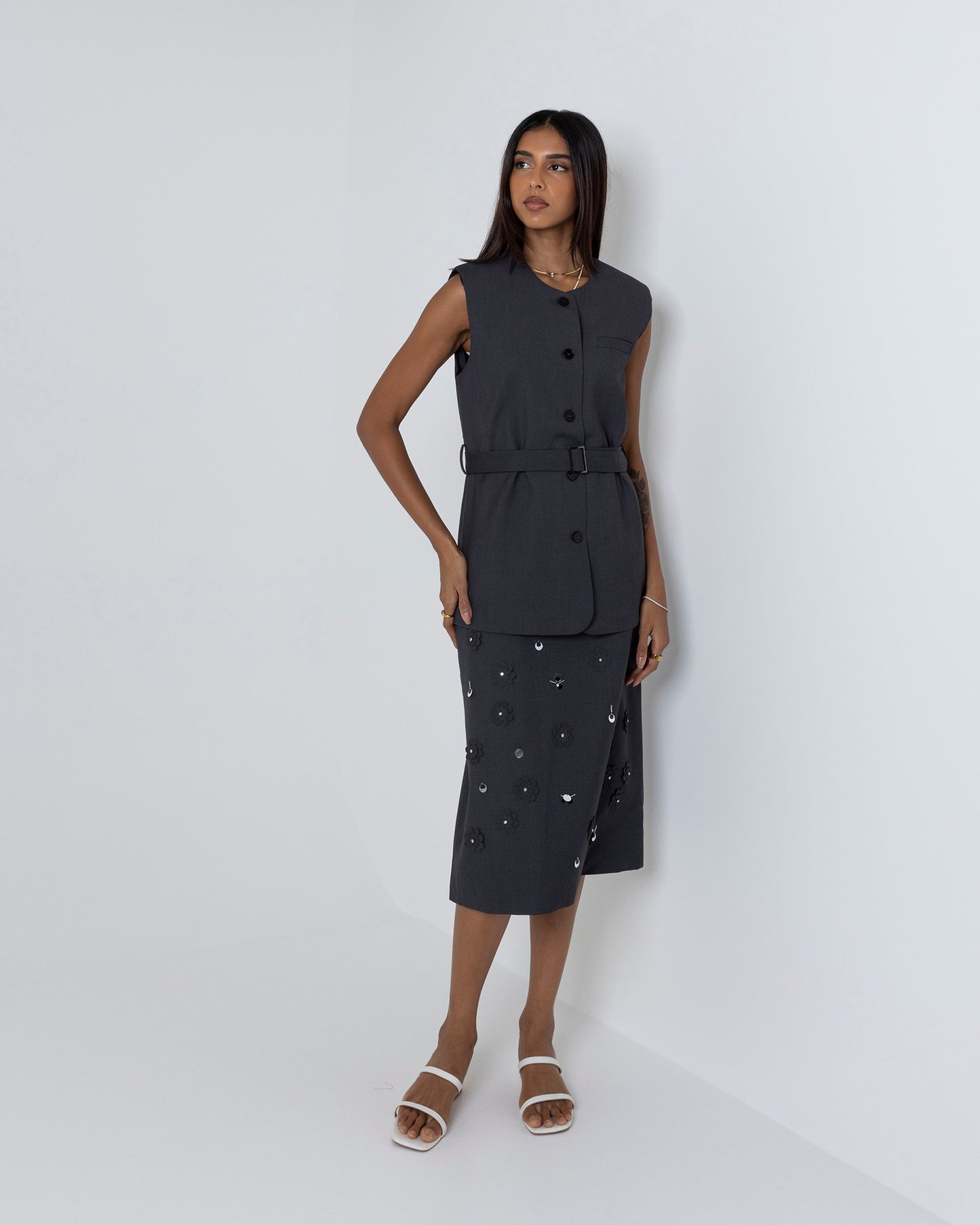 Skirt Embellished Set