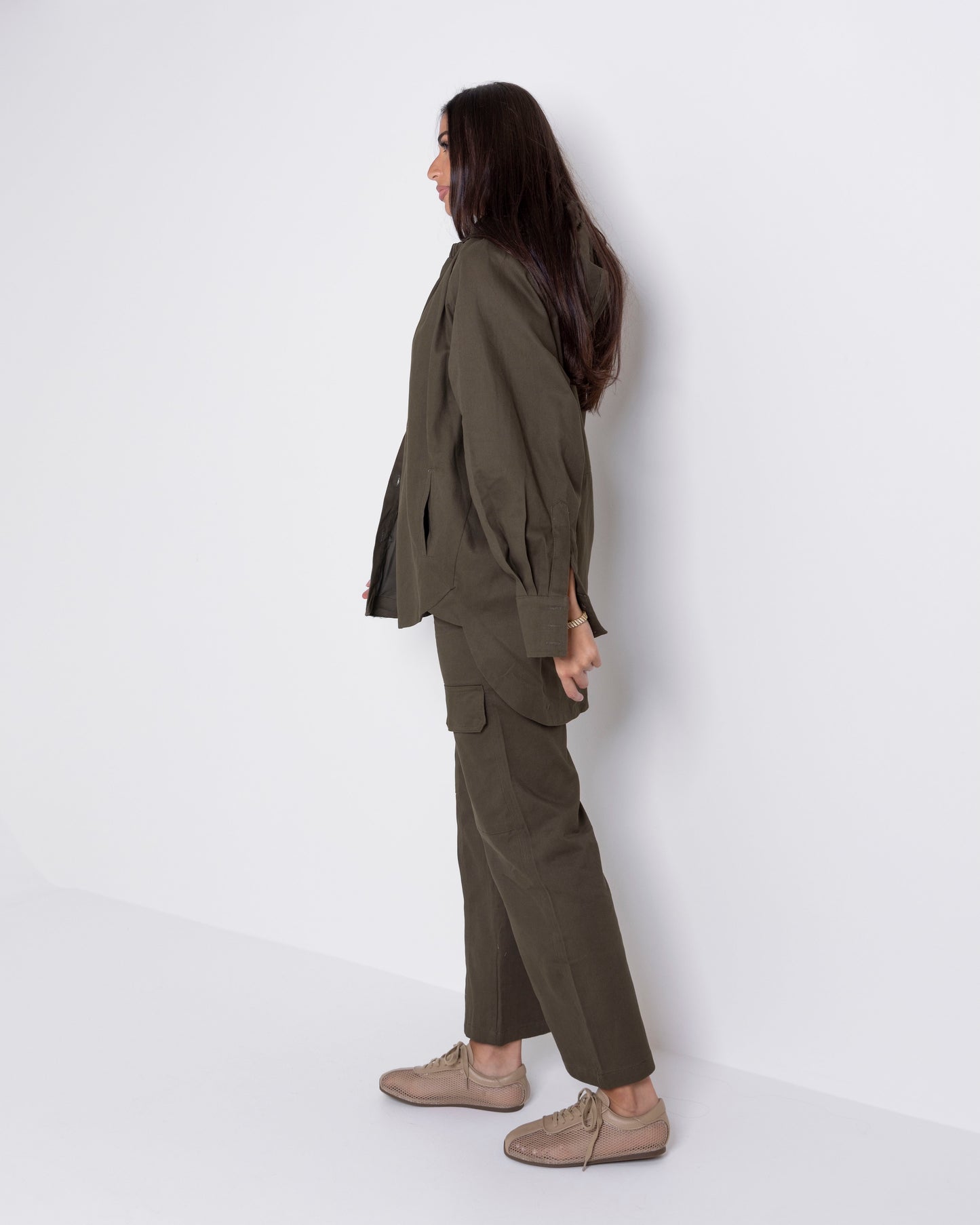Dark Olive Green Cargo Set