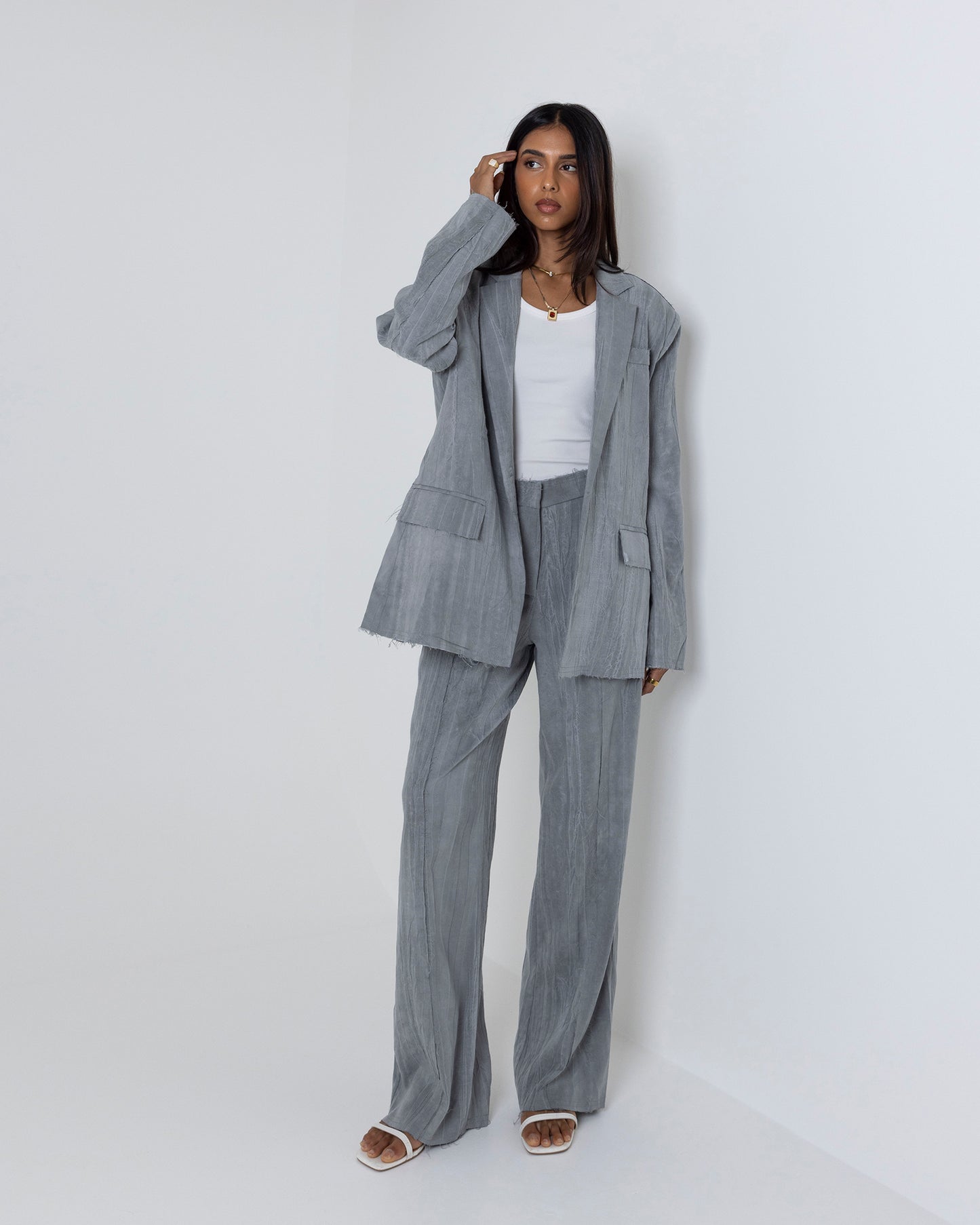 Minimalist Grey Suit Set