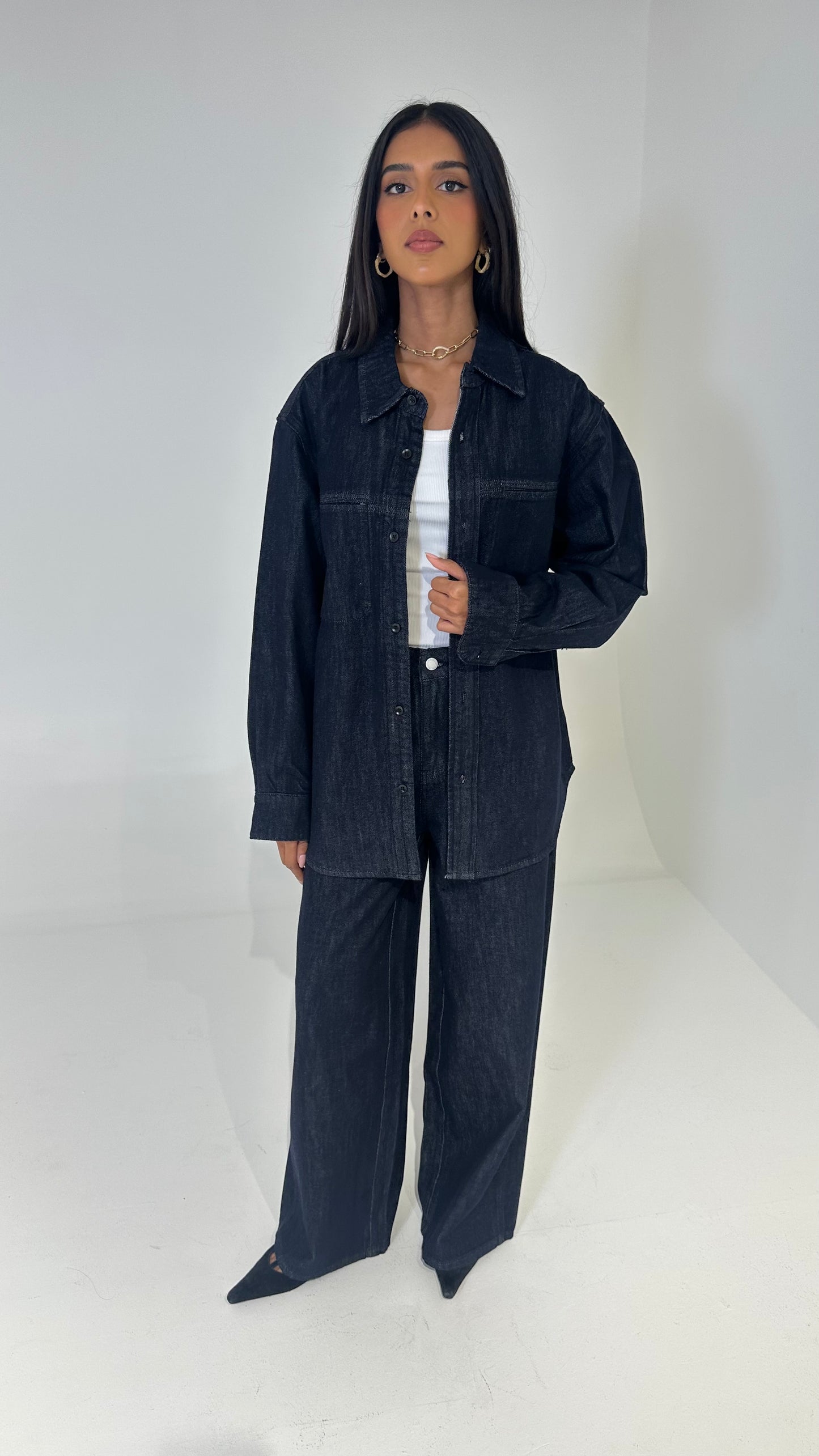 Dark Blue Denim Set