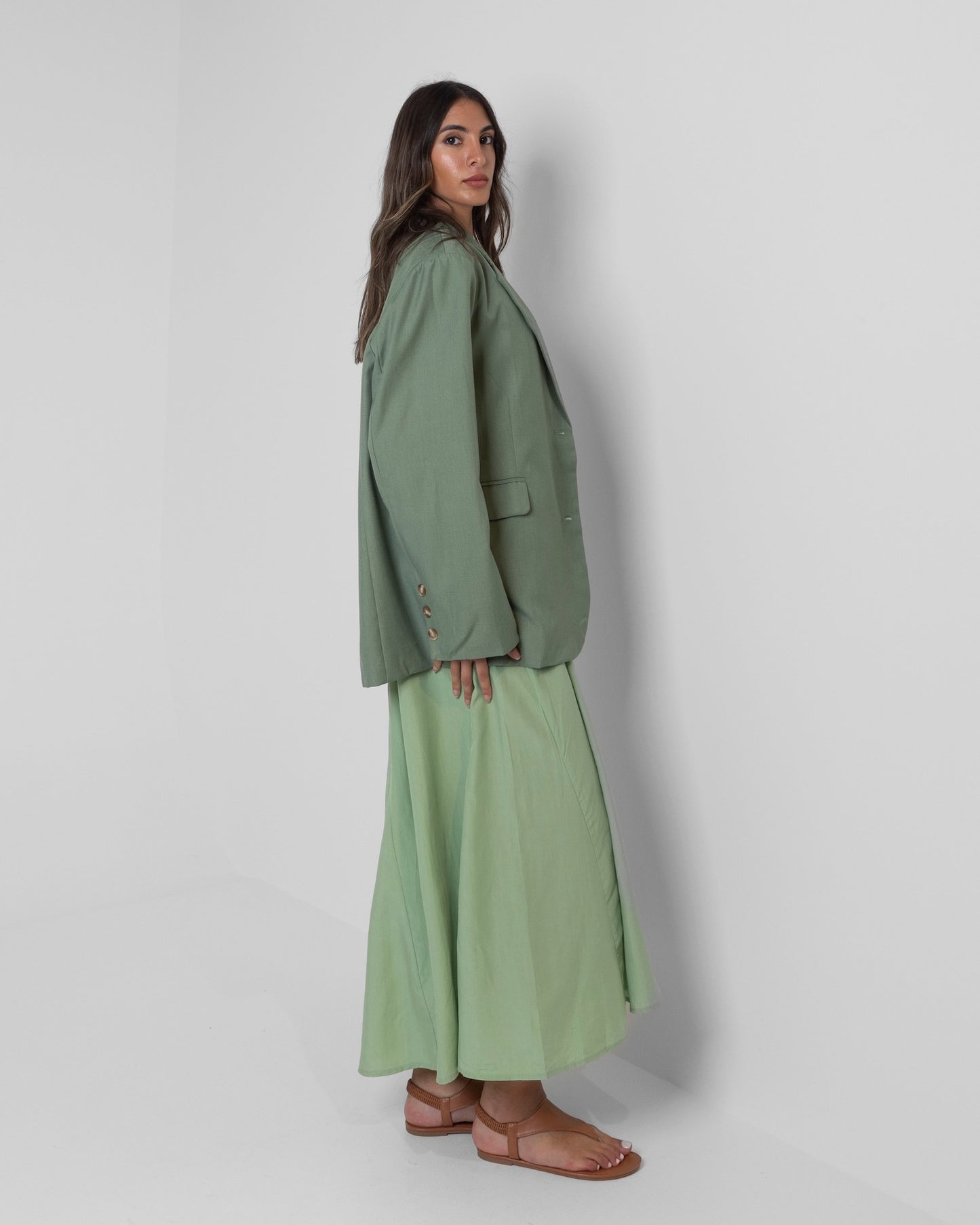 Green Blazer & Dress Set