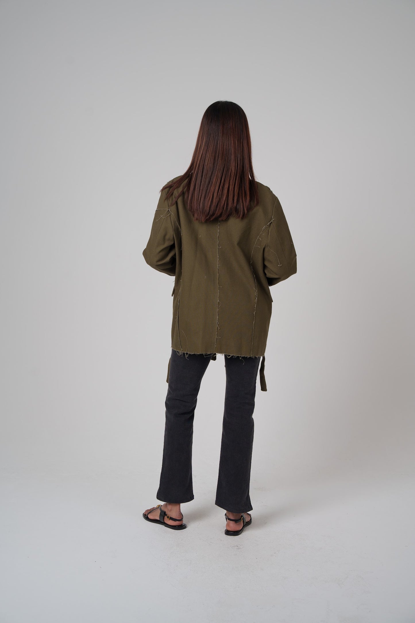 Deconstructed Green Patchwork Blazer