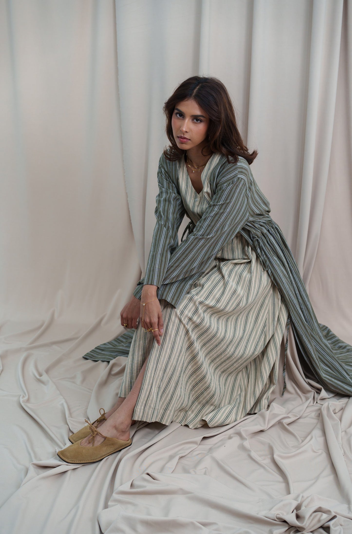 Striped Kaftan Set