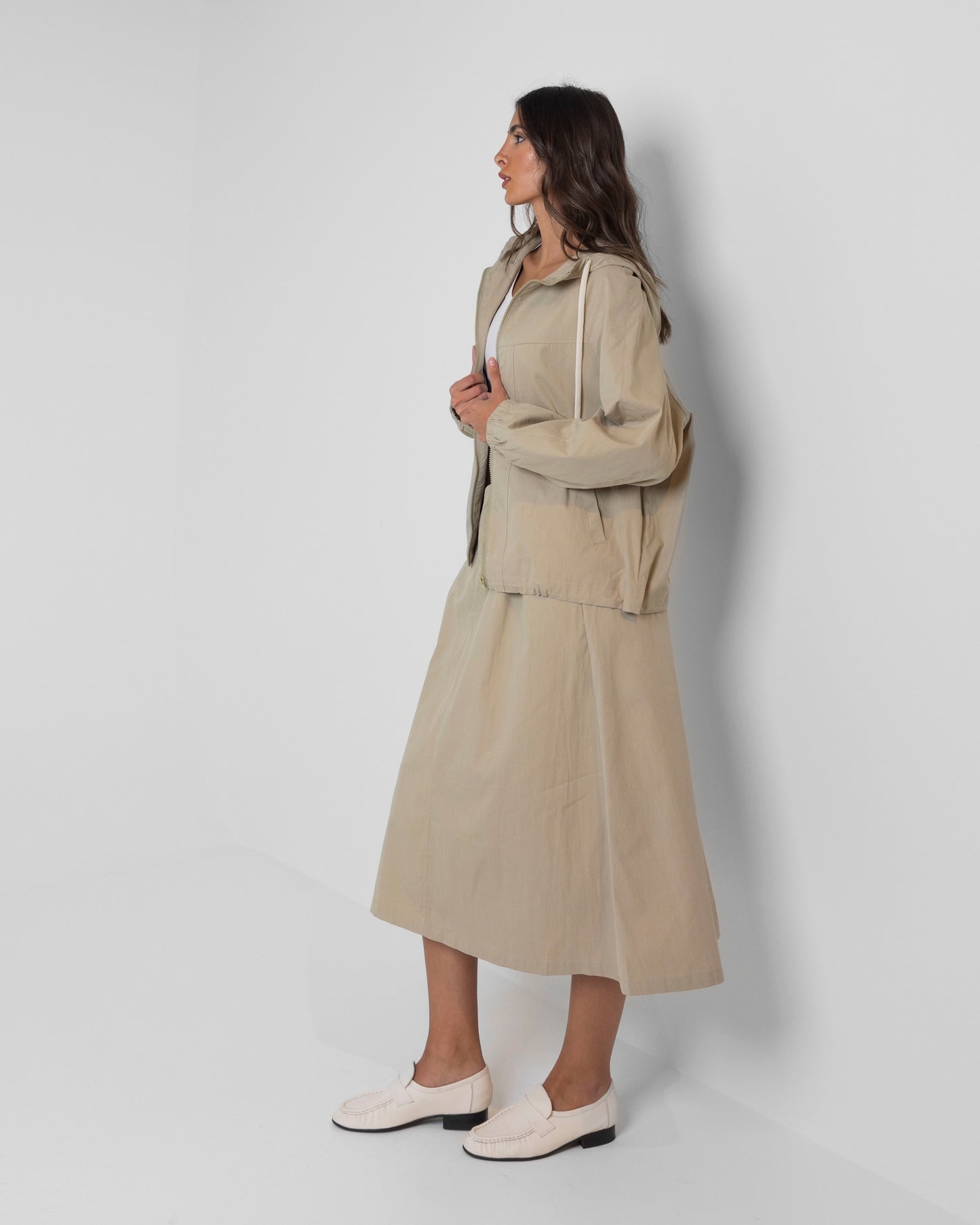 Beige Skirt Set