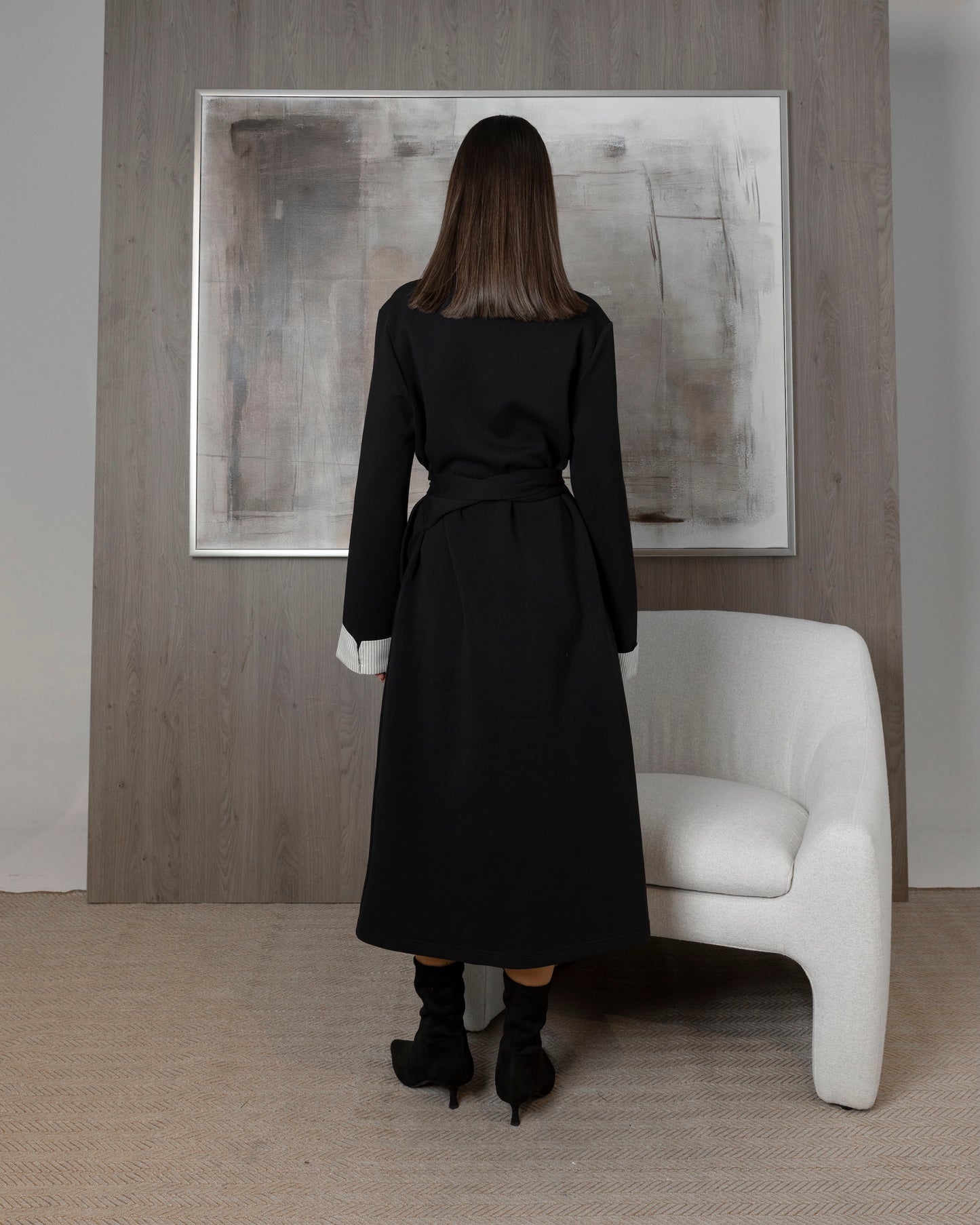 Black Dress with Stripes