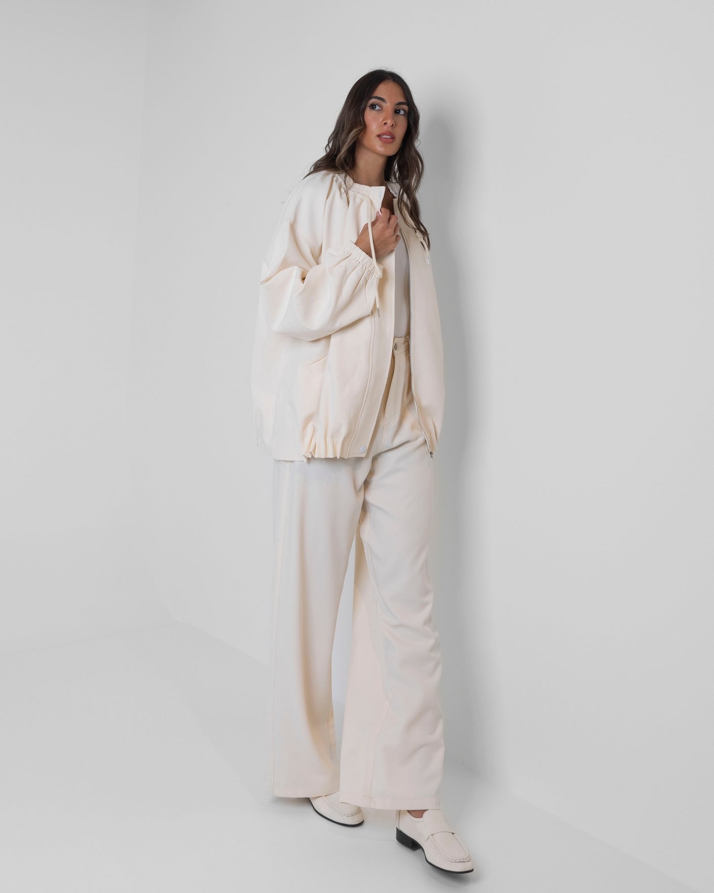 Beige Bomber Style Set
