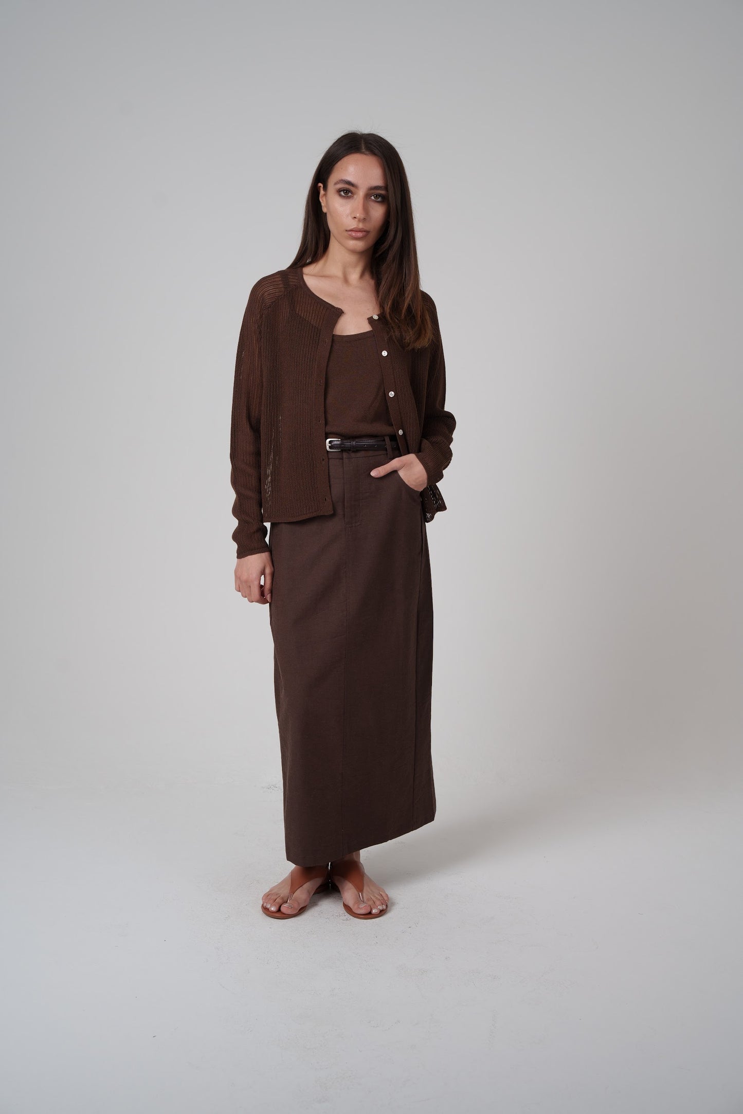 Light-weight Knit Cardigan Set