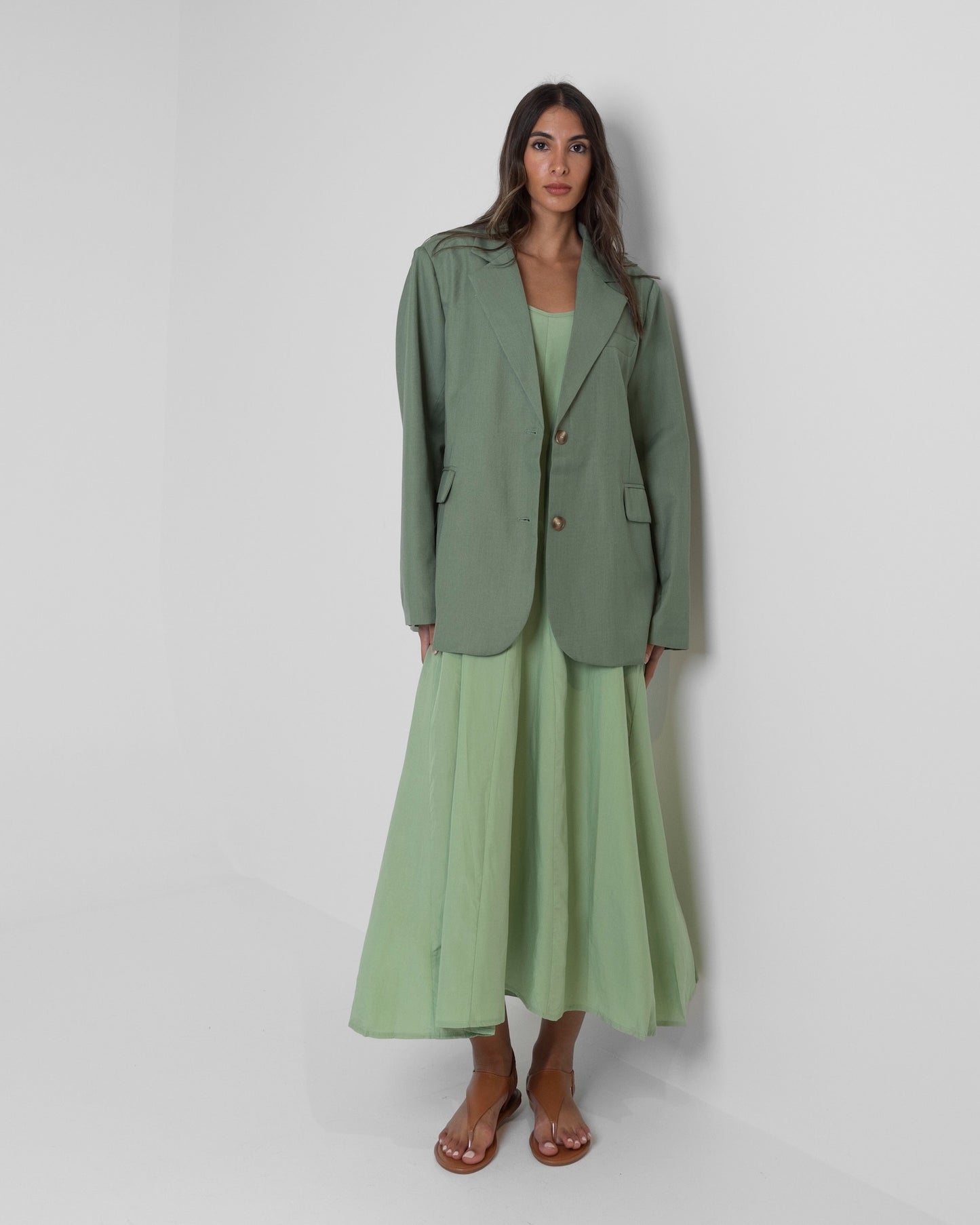 Green Blazer & Dress Set