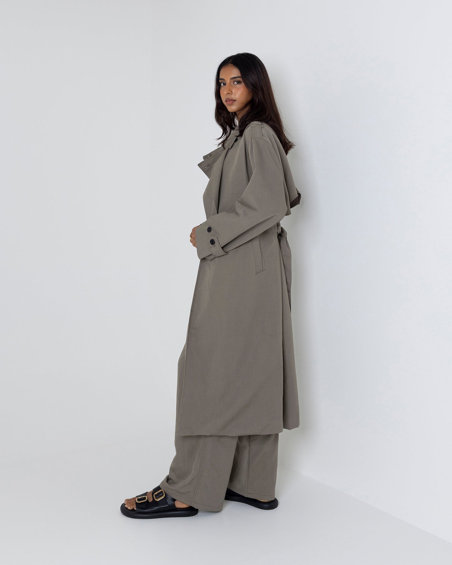 Grey/Khaki Trench Set