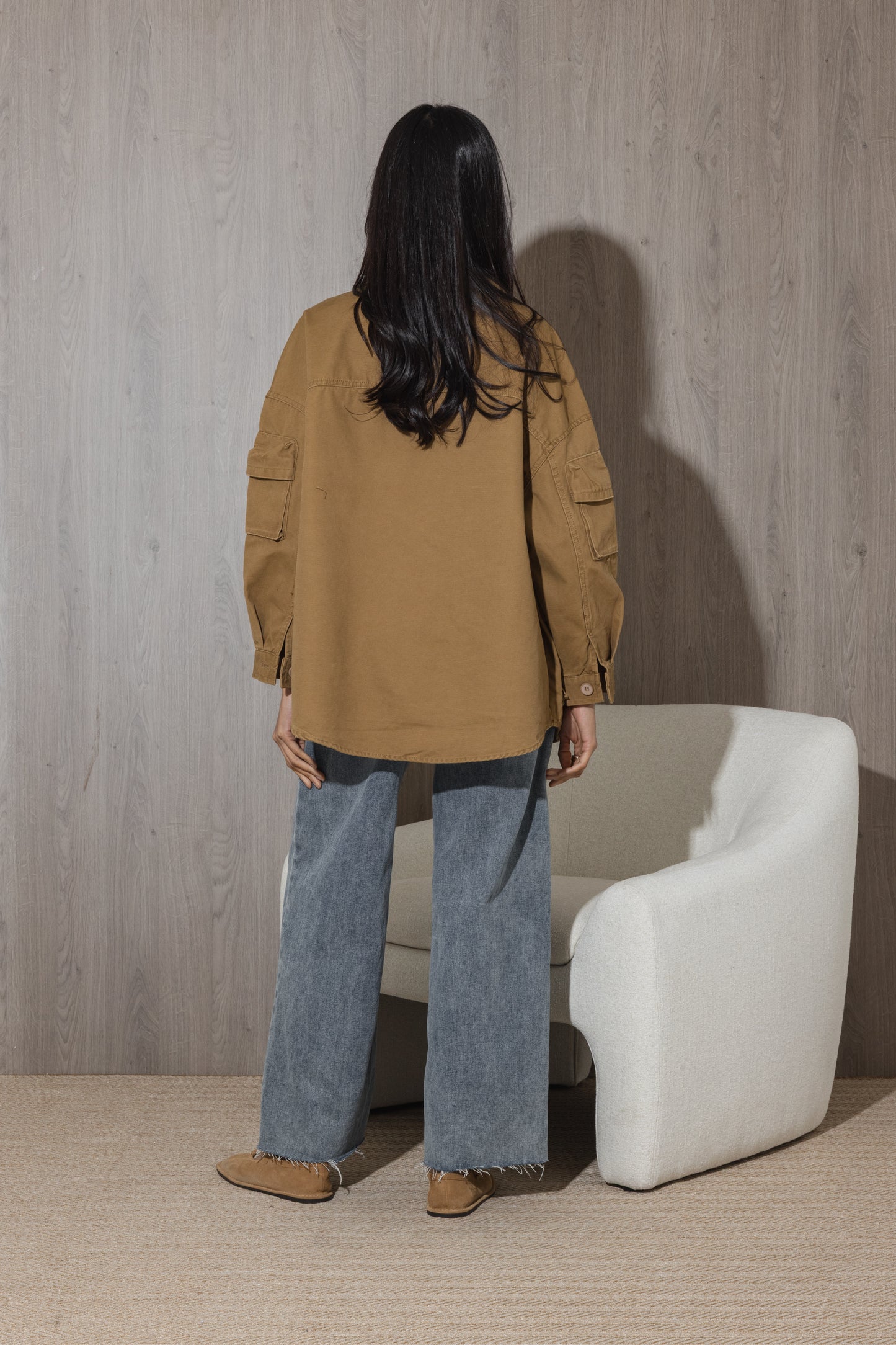 Denim Camel Cargo Shirt