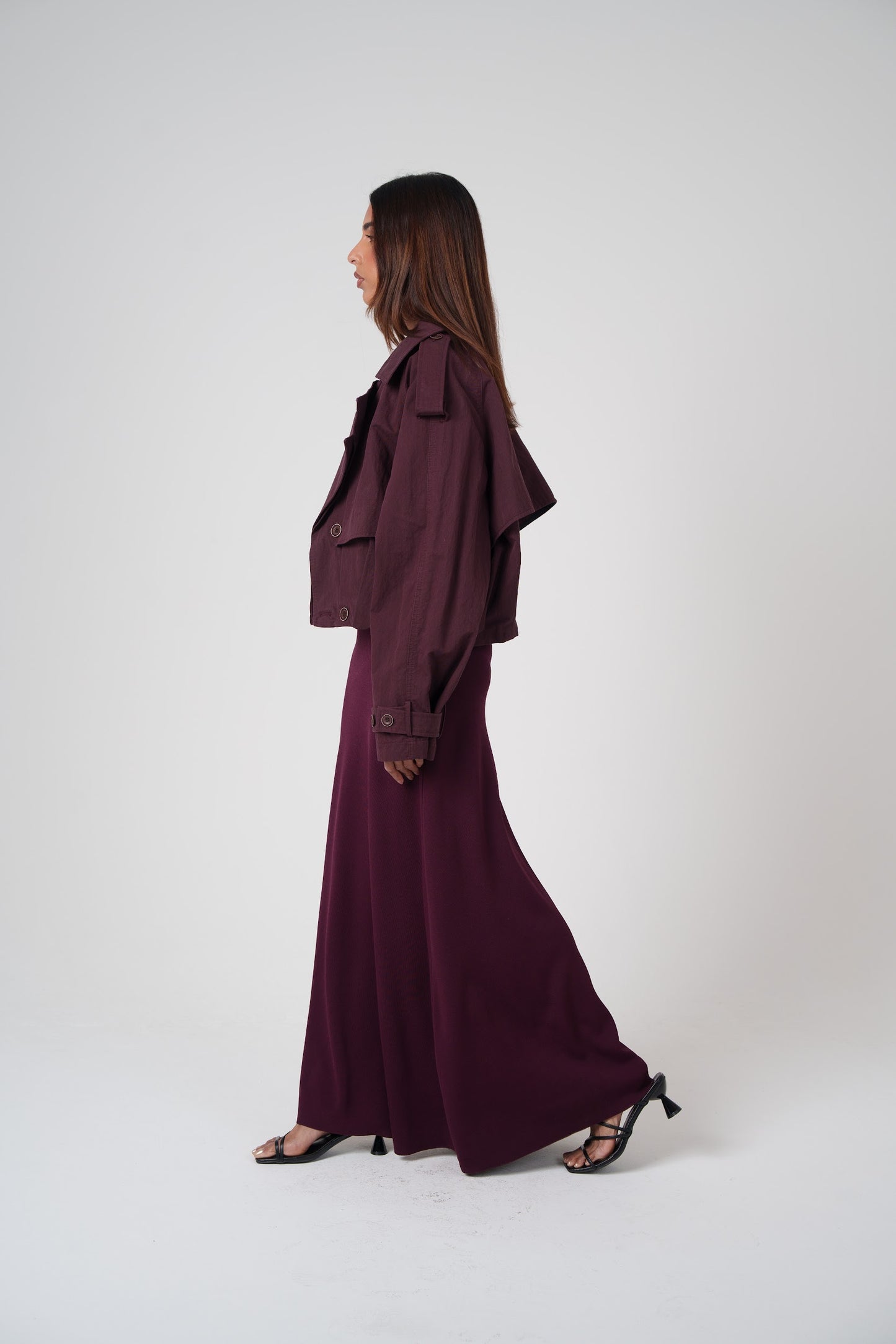 Short Trench in Wine