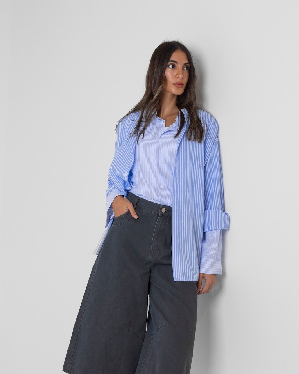 Blue Striped Double Shirt