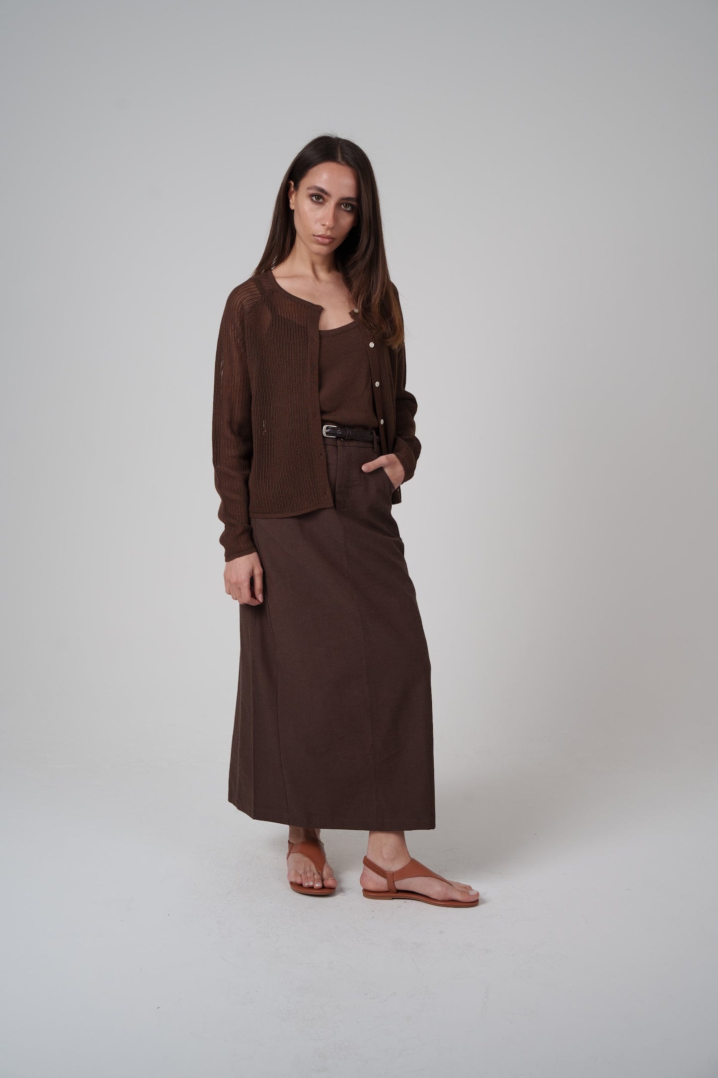 Light-weight Knit Cardigan Set