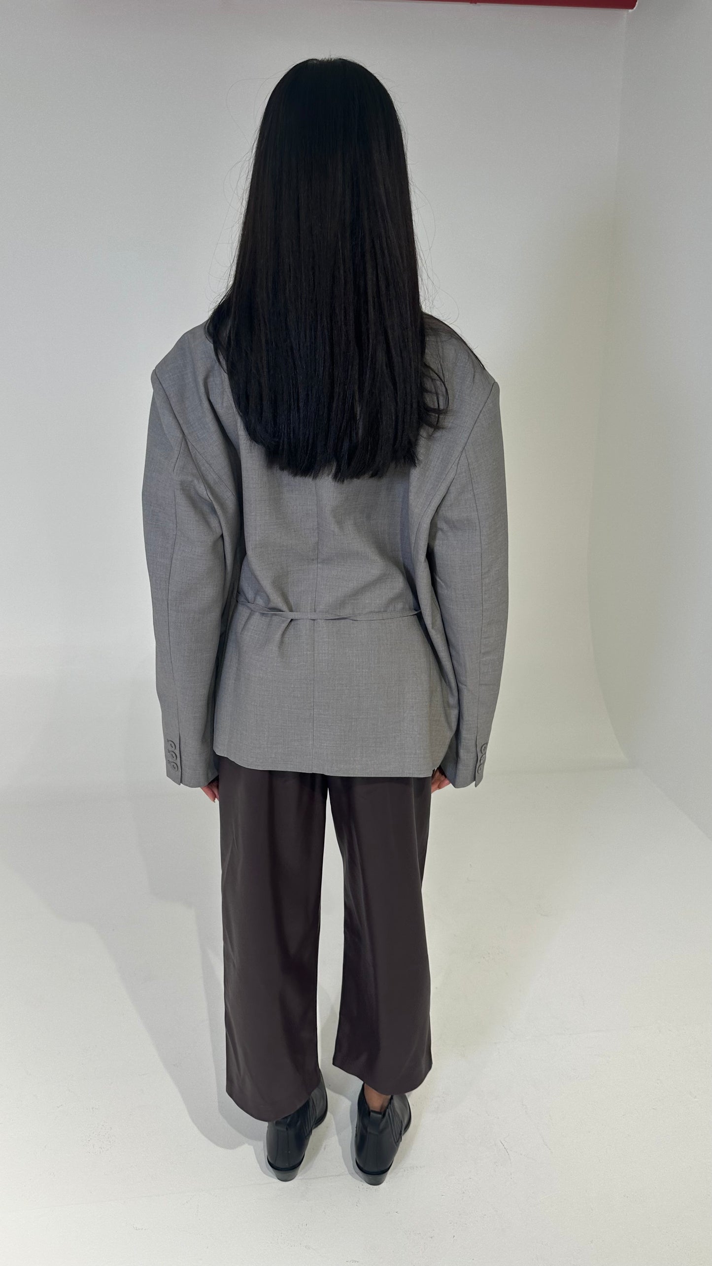 Grey Blazer with Belt