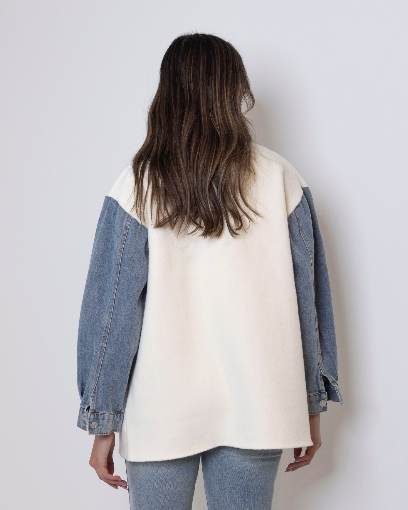 Denim X White Shirt Jacket