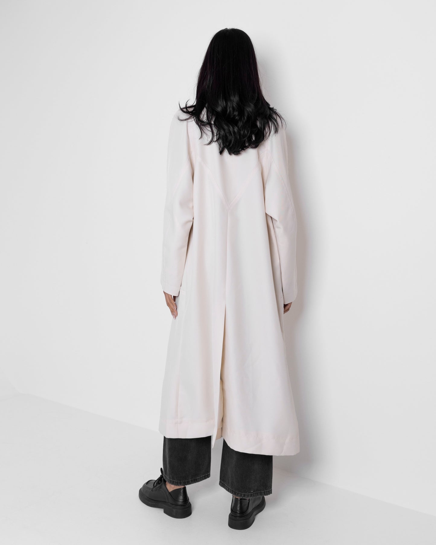 Long Collared Creme Jacket