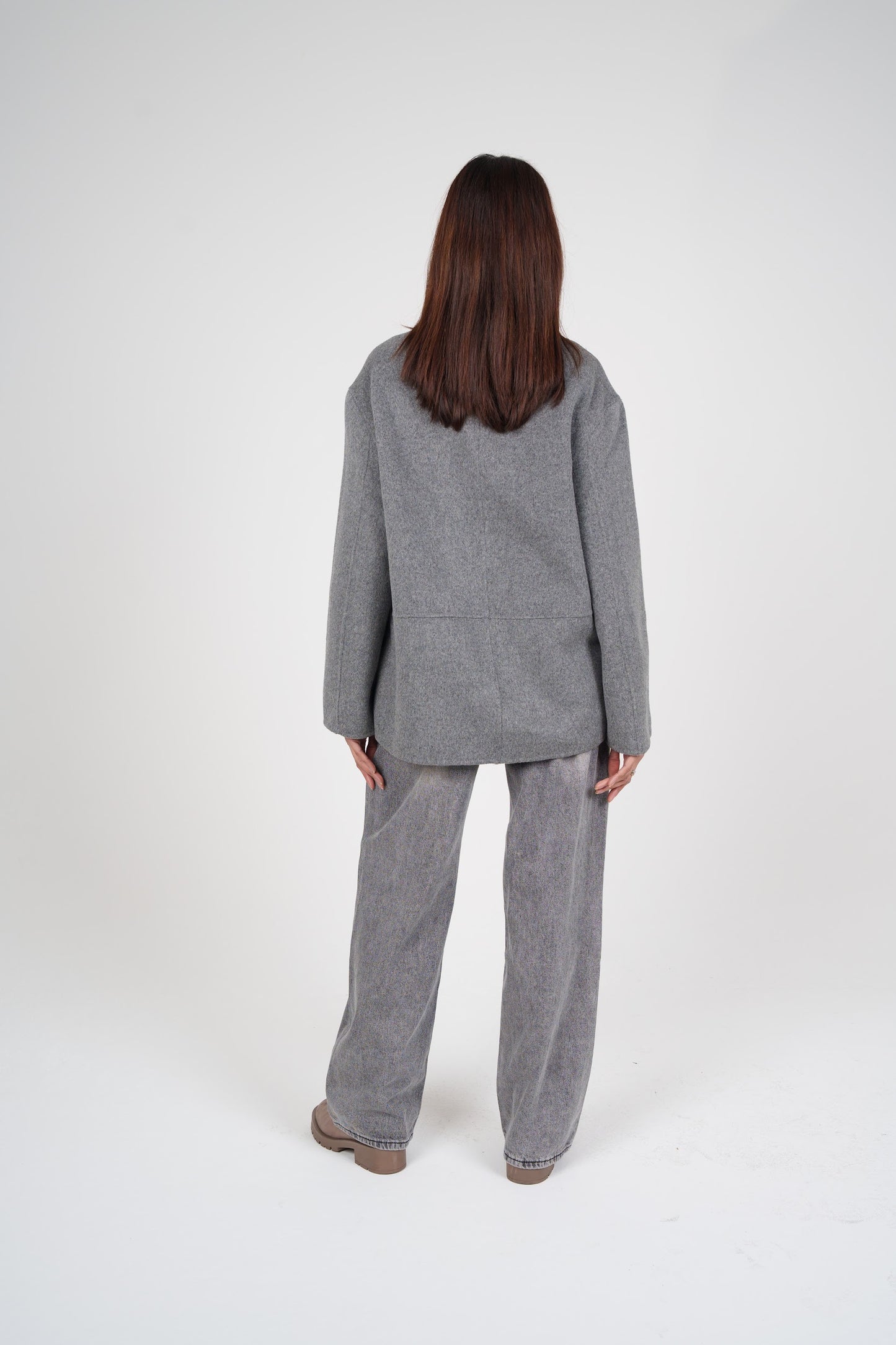 Grey Wool Top