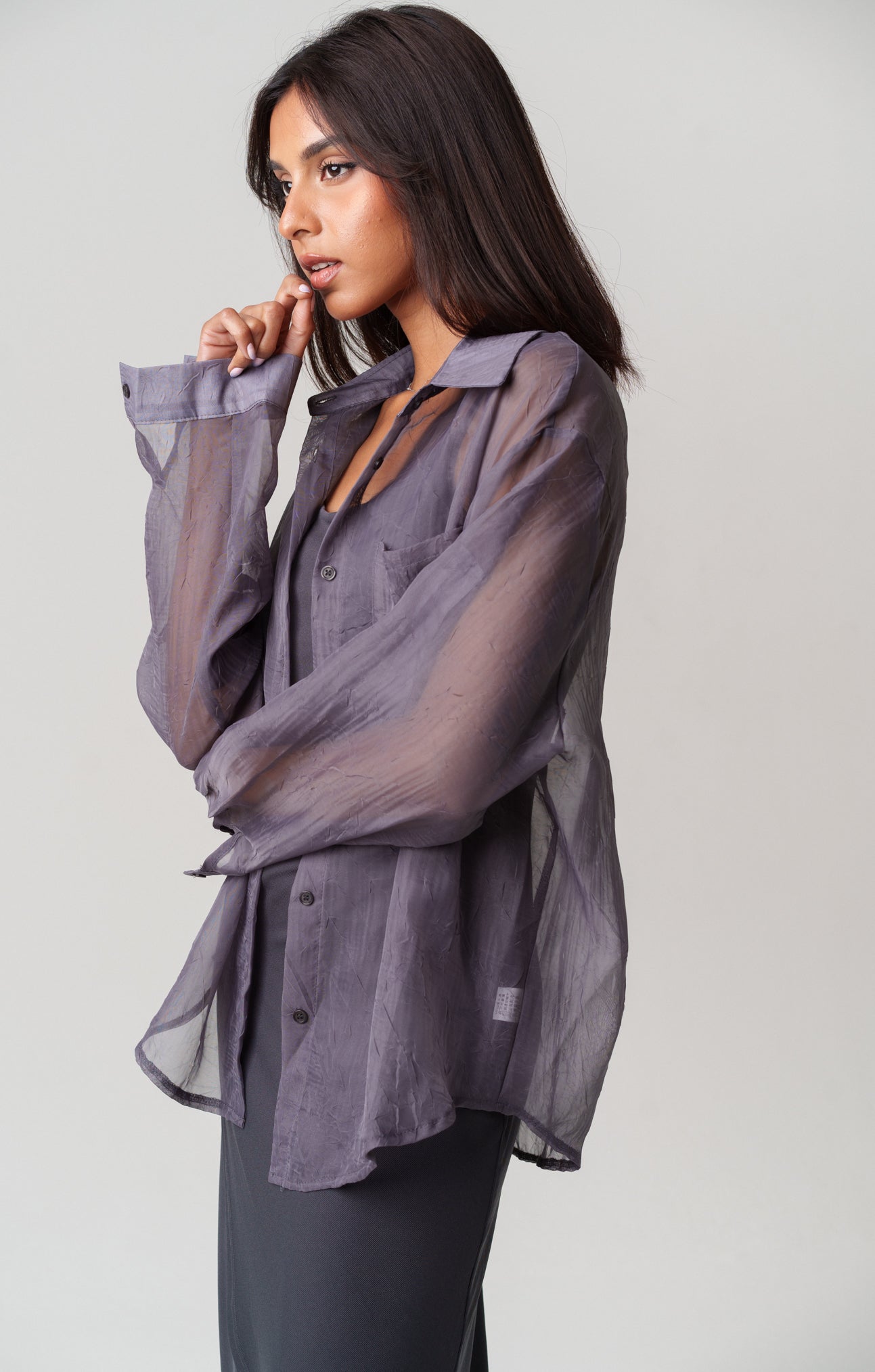 Dress & Sheer Shirt Set