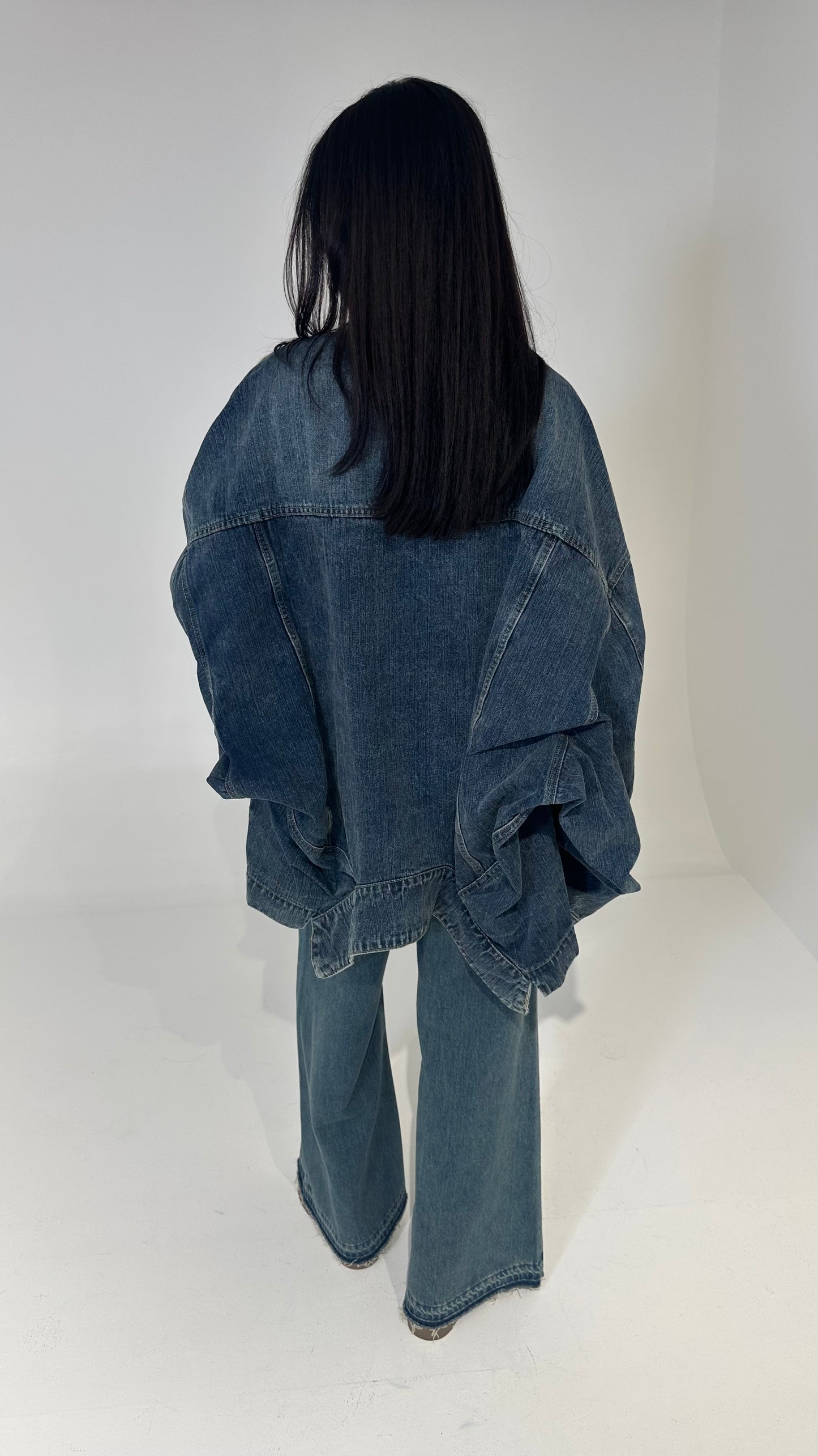 Oversized Reversed Denim Jacket