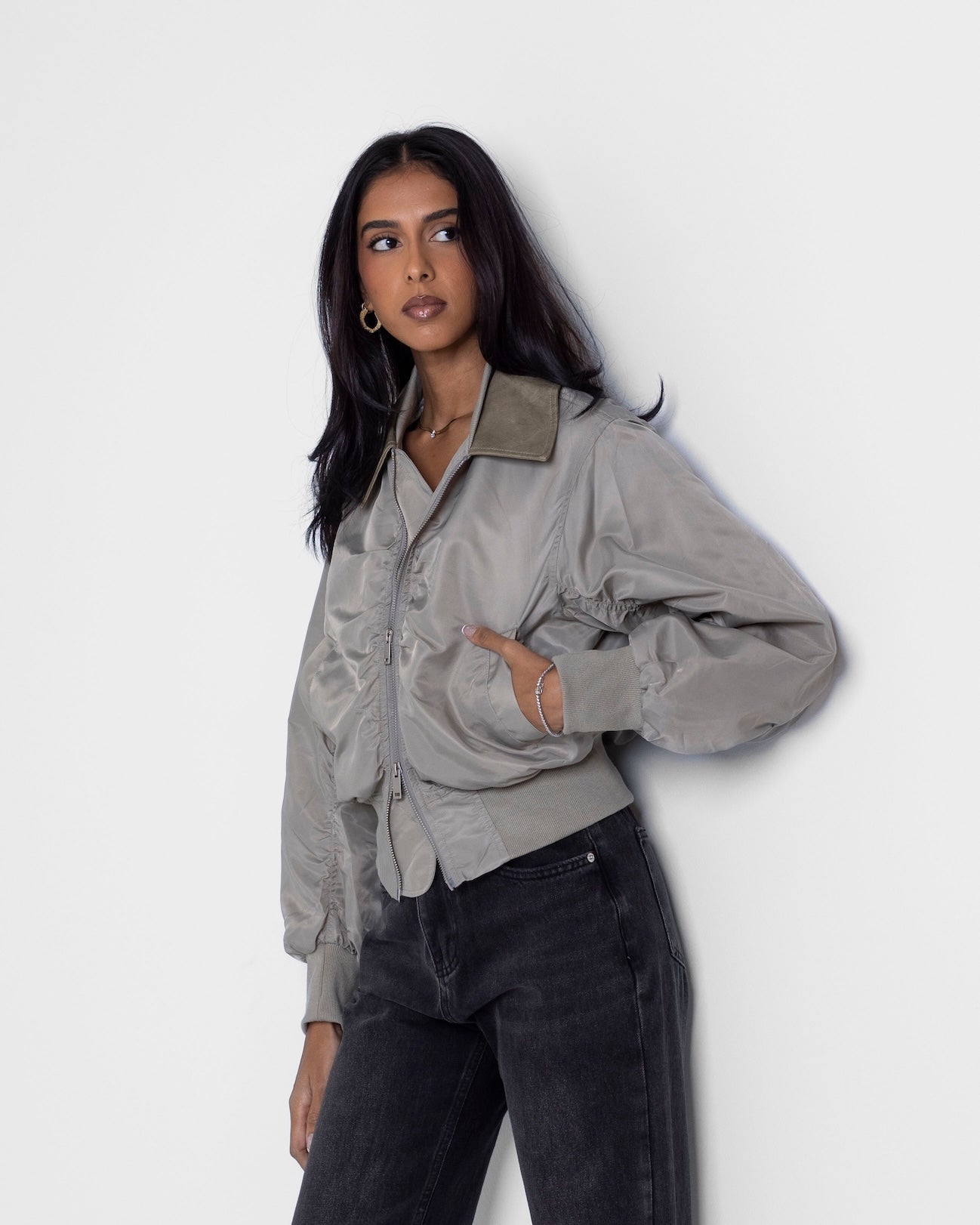 Olive Bomber Jacket