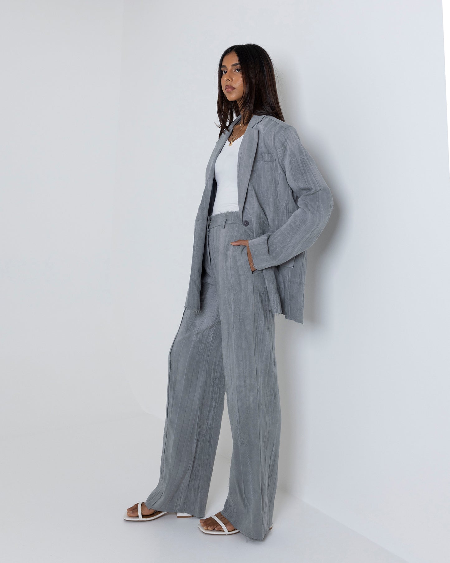 Minimalist Grey Suit Set