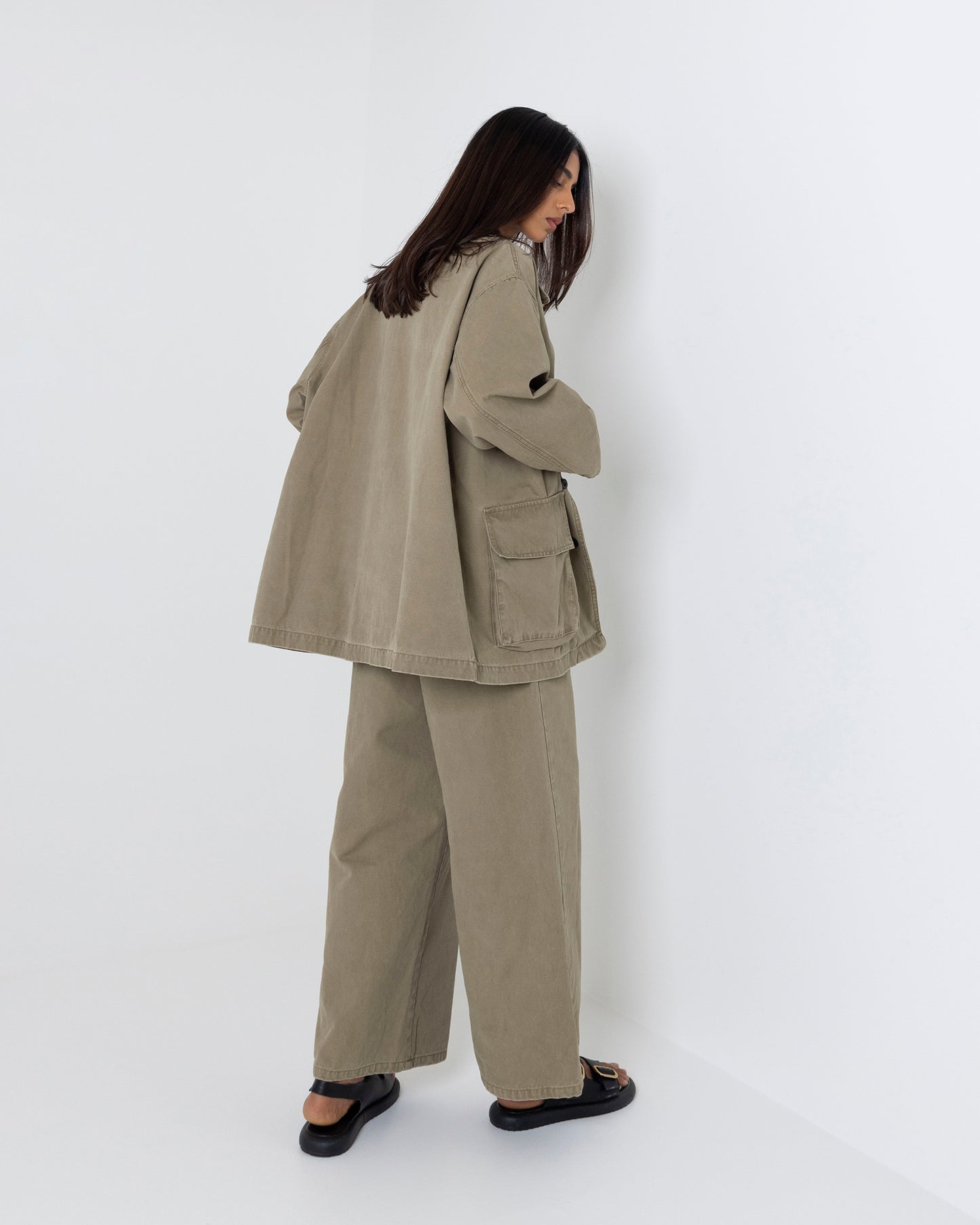 Khaki Set with Cargo Pockets