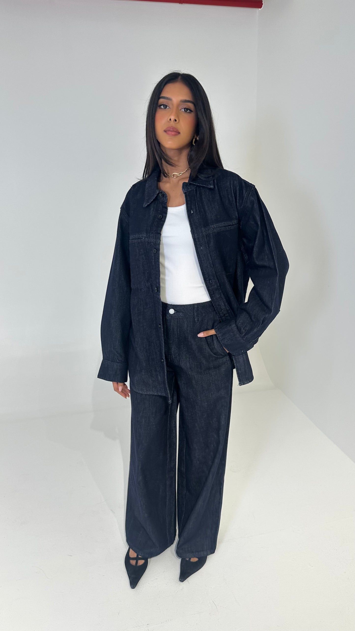 Dark Blue Denim Set