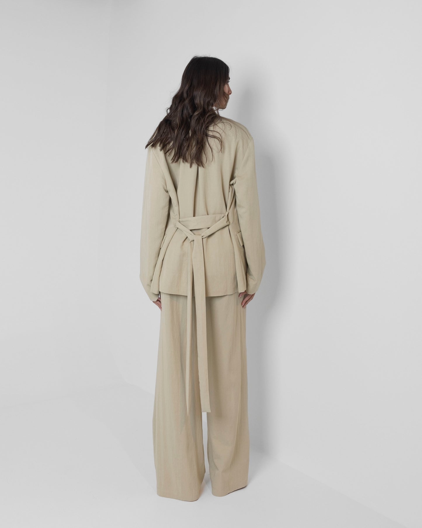 Beige Kimono-like Set