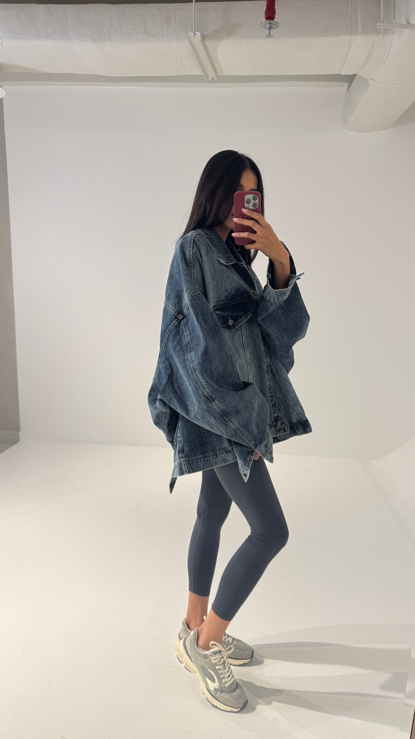 Oversized Reversed Denim Jacket