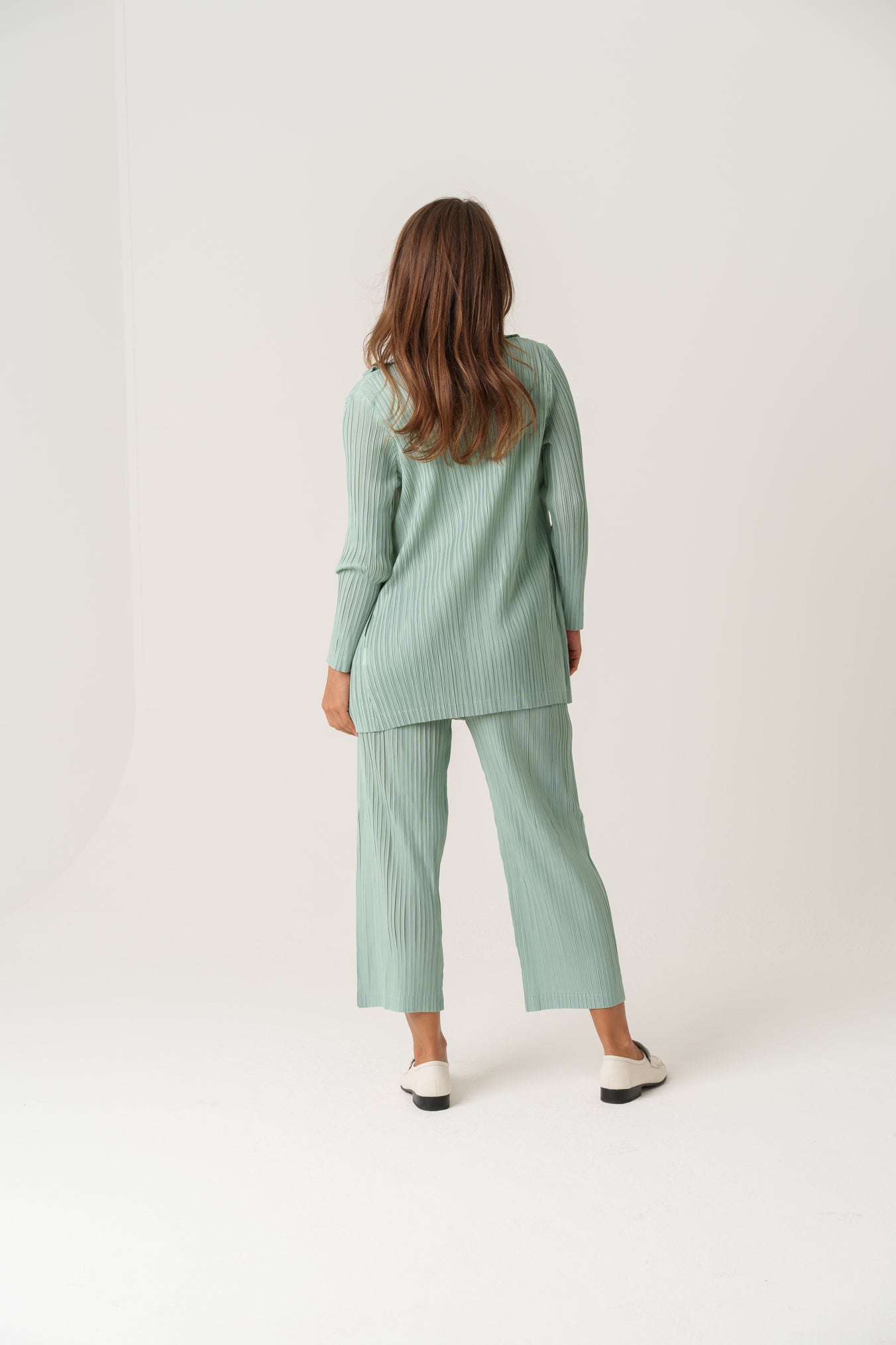 Mint Light Pleated Set