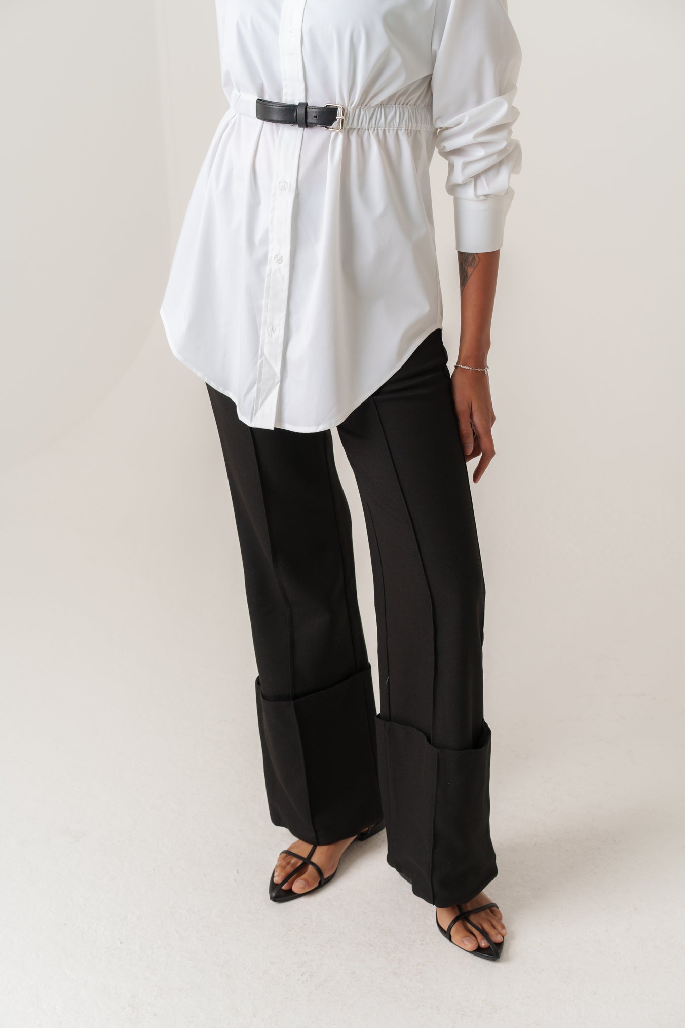 Black Pants with Large Fold